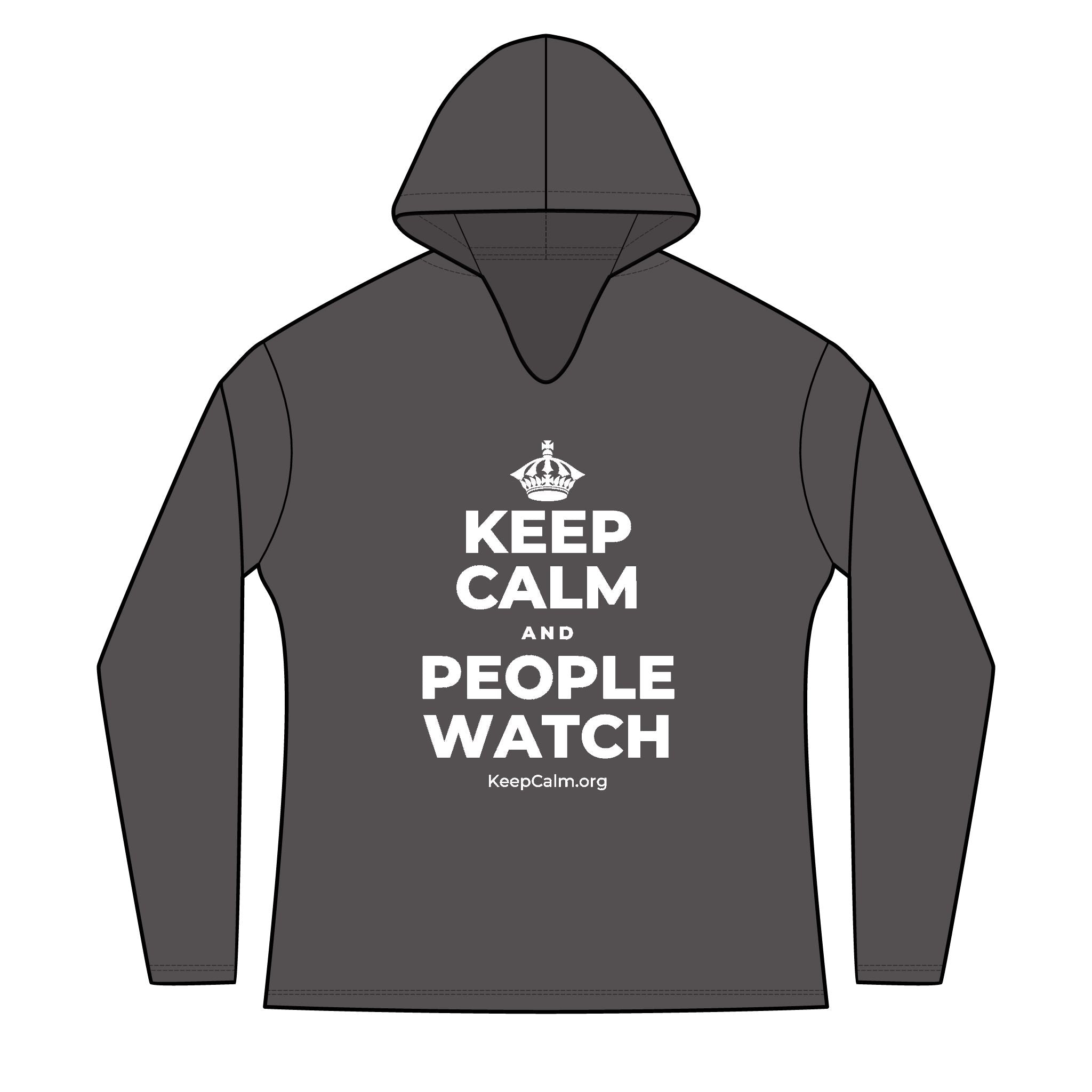 KEEP CALM AND PEOPLE WATCH Women's Long Sleeve Hoodie