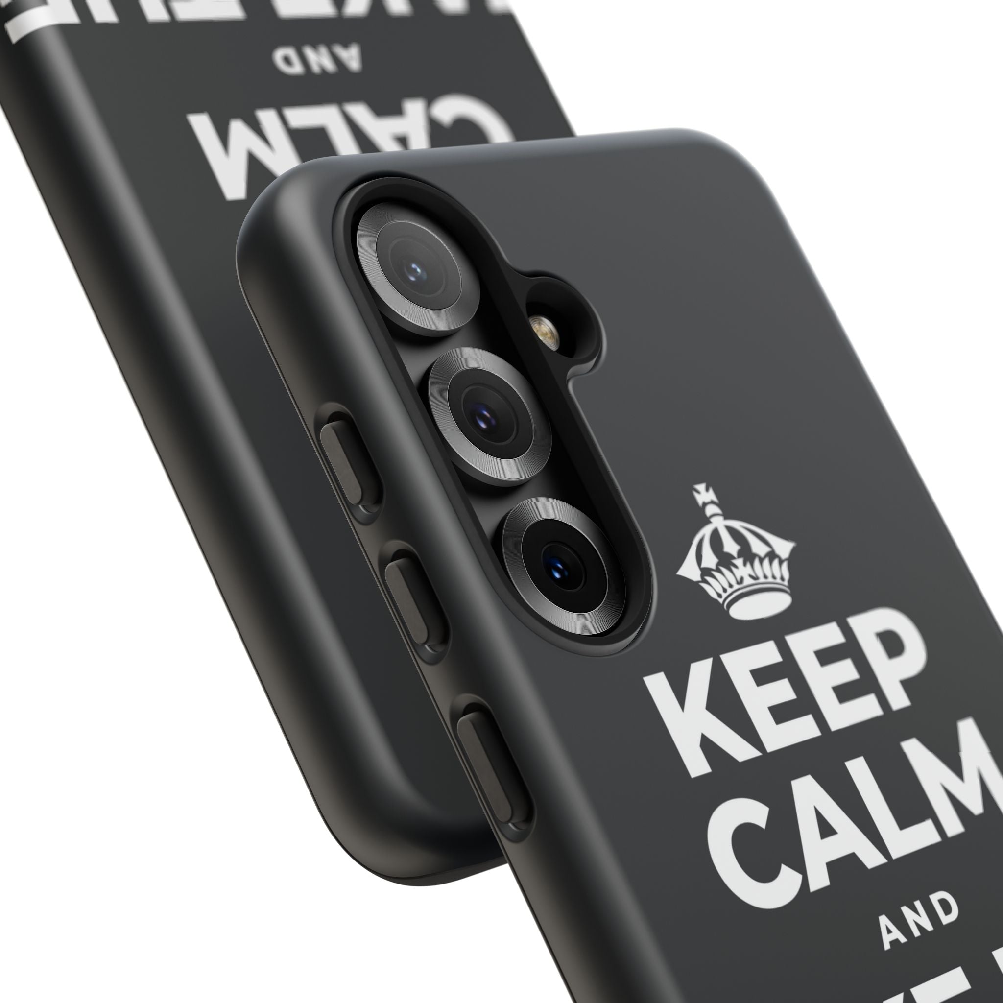 KEEP CALM AND TAKE THE SHOT Phone Case (Dark)