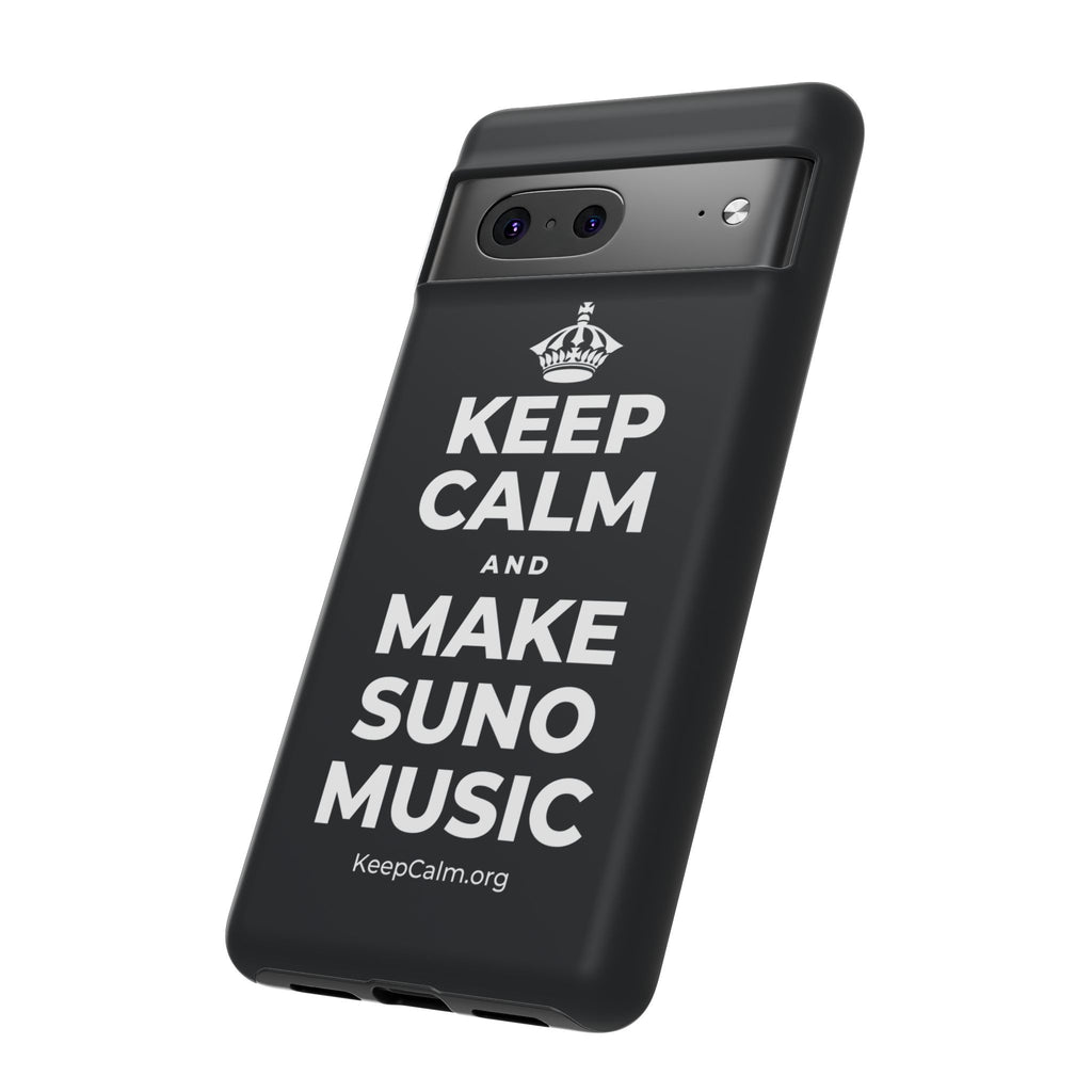 KEEP CALM AND MAKE SUNO MUSIC Phone Case (Dark)