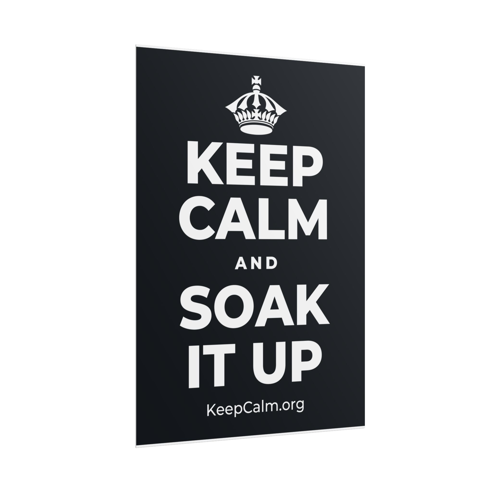 KEEP CALM AND SOAK IT UP Poster (Dark)