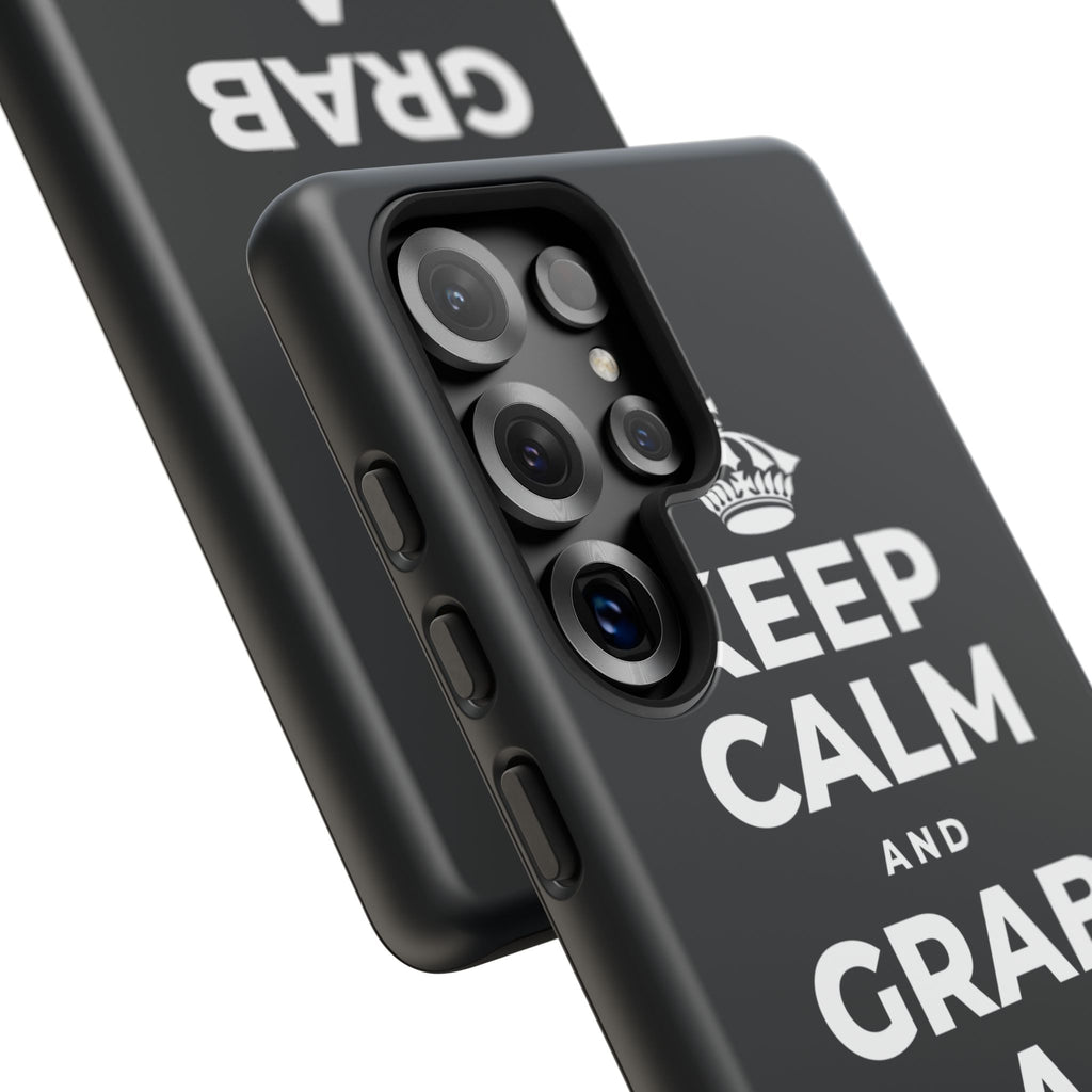 KEEP CALM AND GRAB A WARM DRINK Phone Case (Dark)
