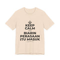 KEEP CALM DAN BIARIN PERASAAN ITU MASUK T-Shirt (Soft Cream–Heather Mauve)