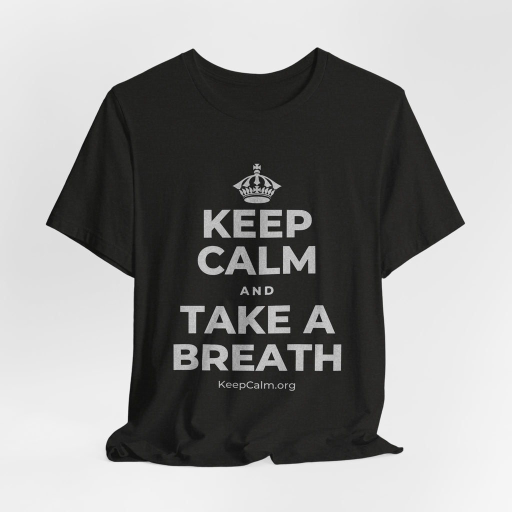 KEEP CALM AND TAKE A BREATH T-Shirt (Soft Cream–Heather Mauve)