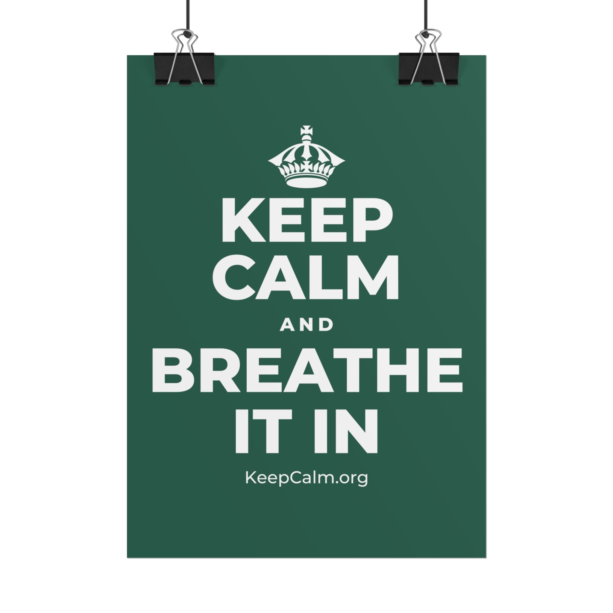 KEEP CALM AND BREATHE IT IN Poster