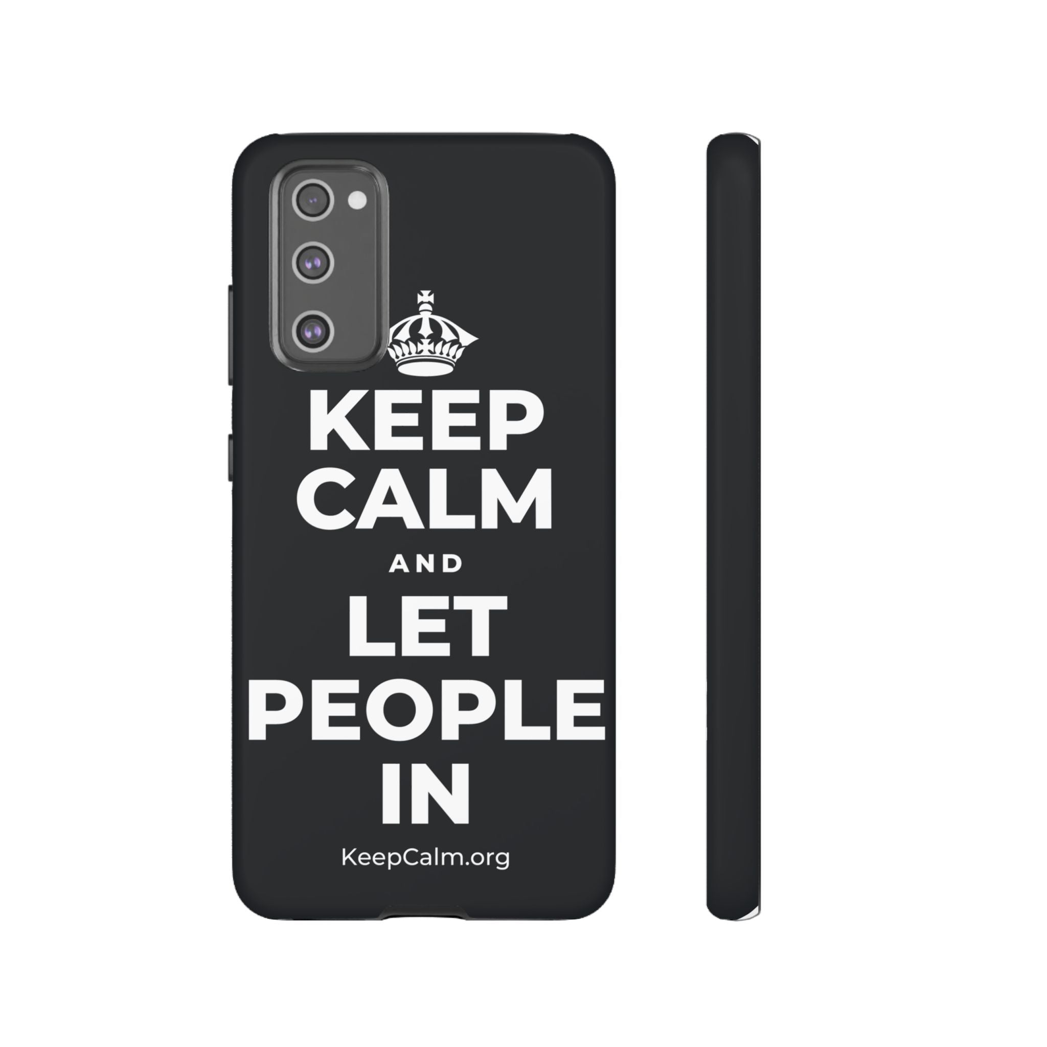 KEEP CALM AND LET PEOPLE IN Phone Case (Dark)