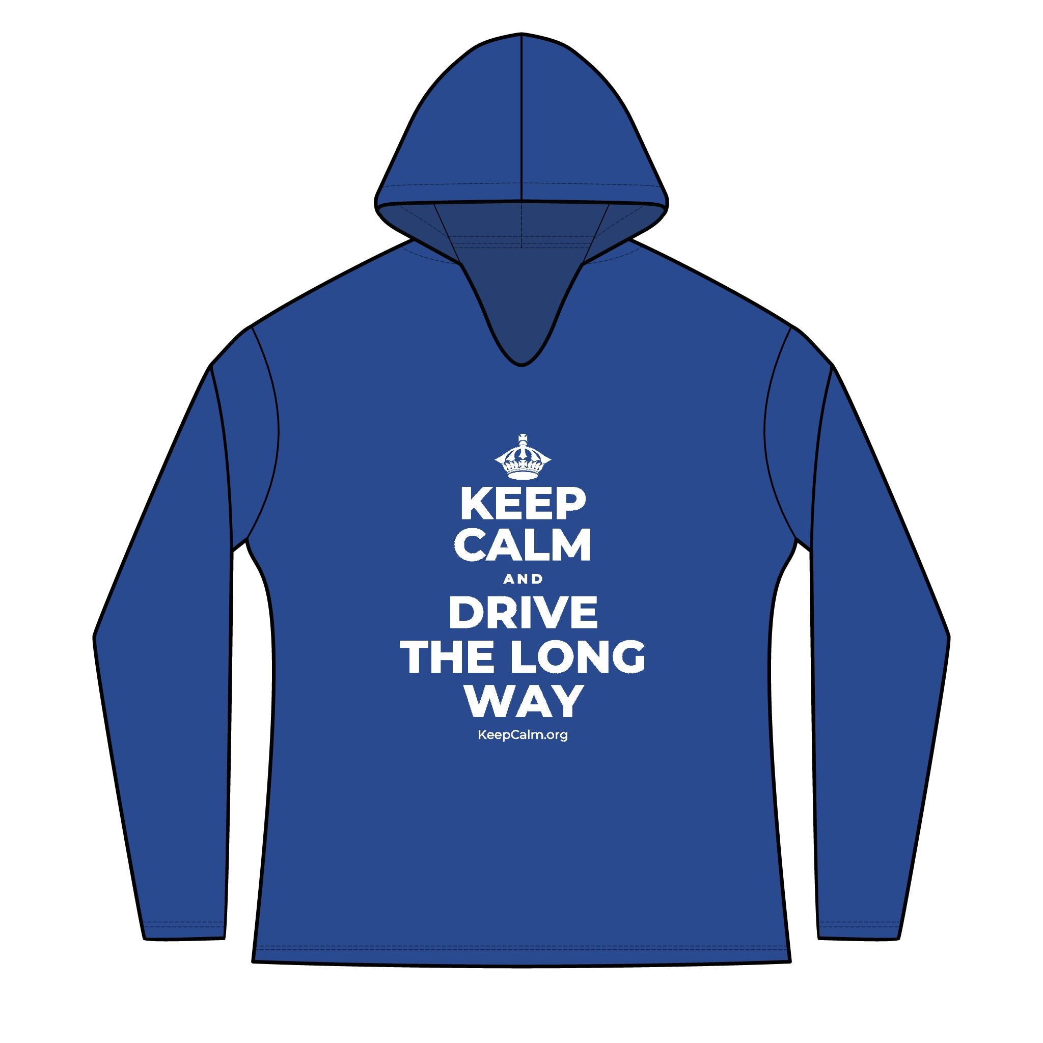 KEEP CALM AND DRIVE THE LONG WAY Women's Long Sleeve Hoodie