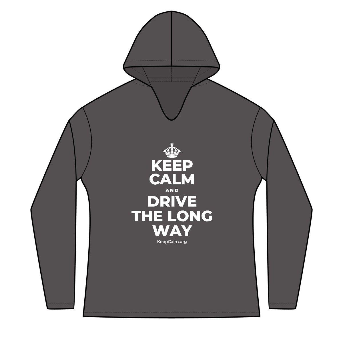 KEEP CALM AND DRIVE THE LONG WAY Women's Long Sleeve Hoodie