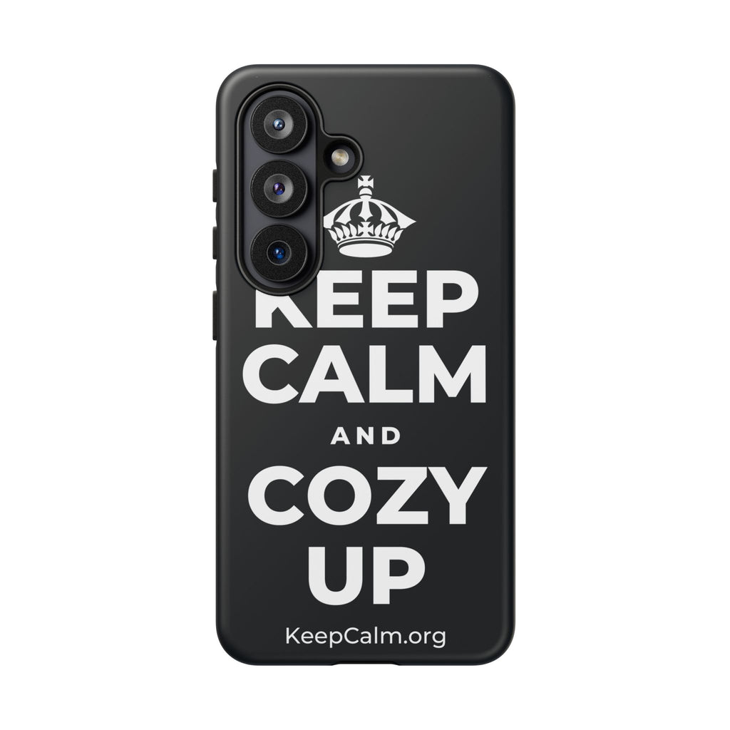 KEEP CALM AND COZY UP Phone Case (Dark)