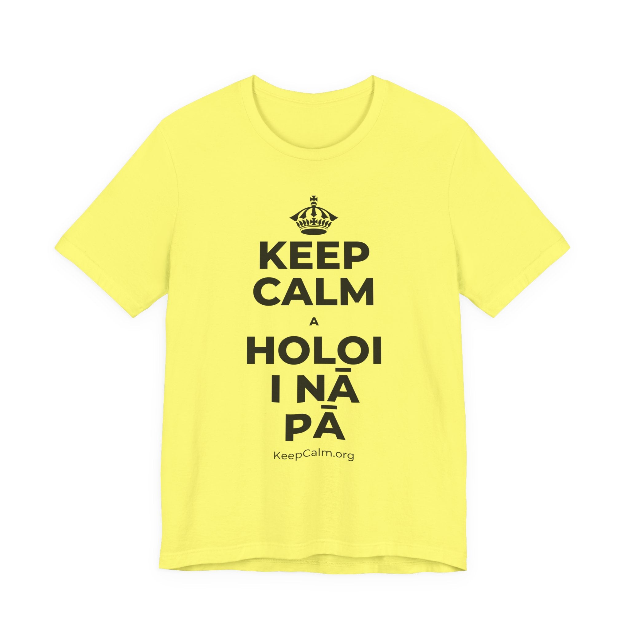 KEEP CALM A HOLOI I NĀ PĀ T-Shirt (Soft Cream–Heather Mauve)