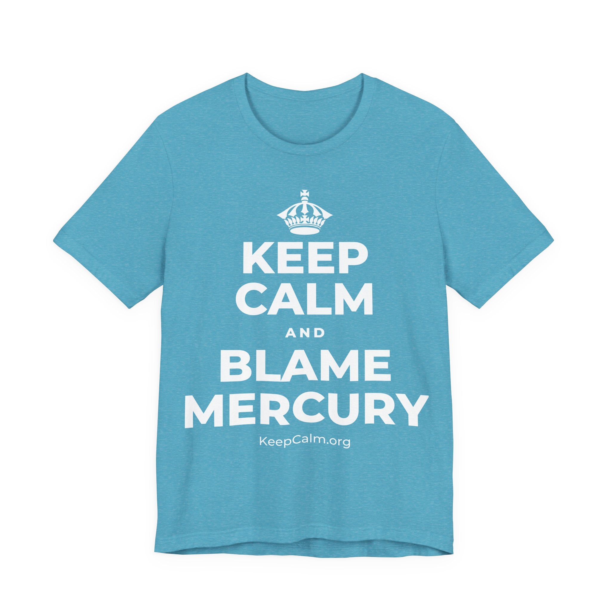 KEEP CALM AND BLAME MERCURY T-Shirt (Soft Cream–Heather Mauve)