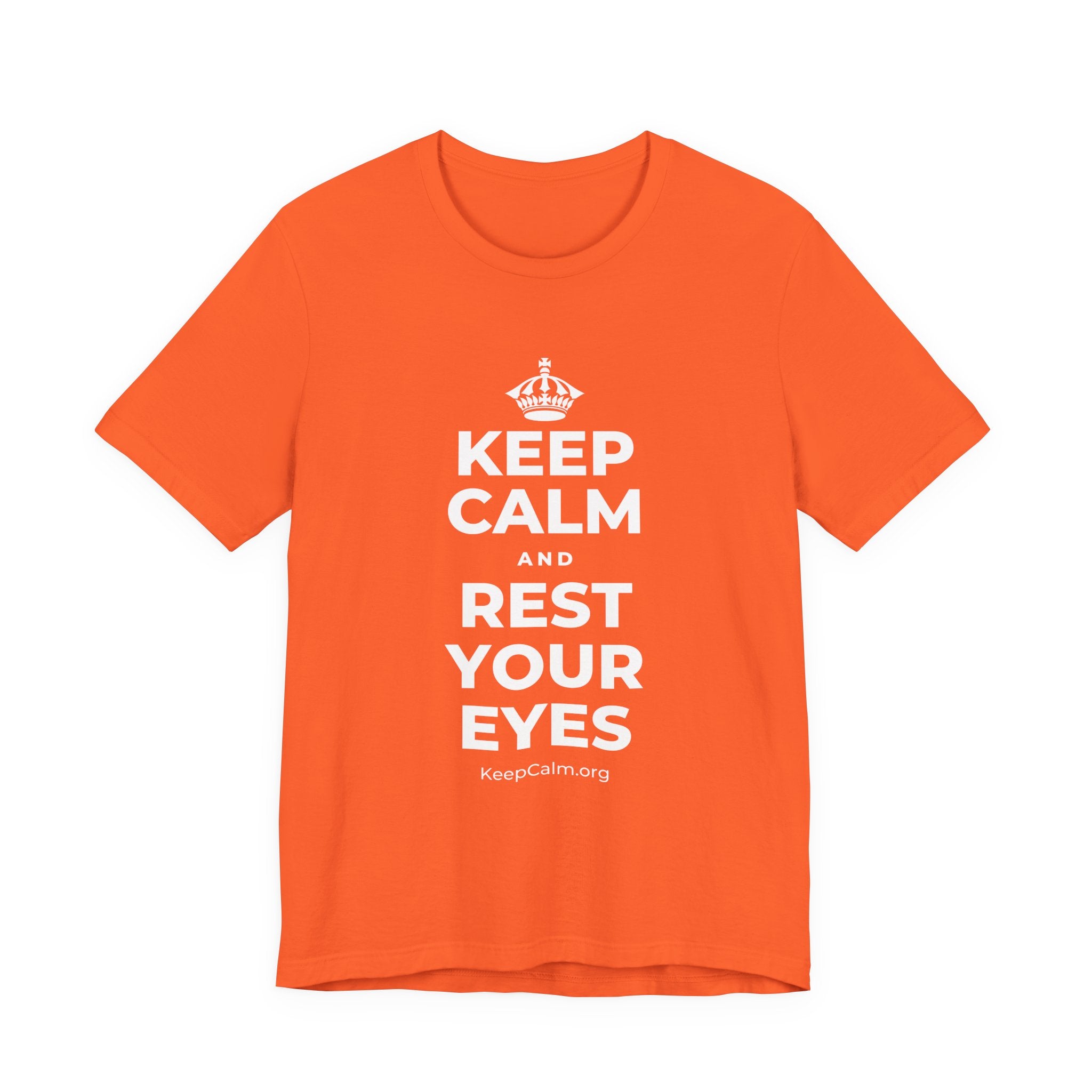 KEEP CALM AND REST YOUR EYES T-Shirt (Baby Blue–Silver)