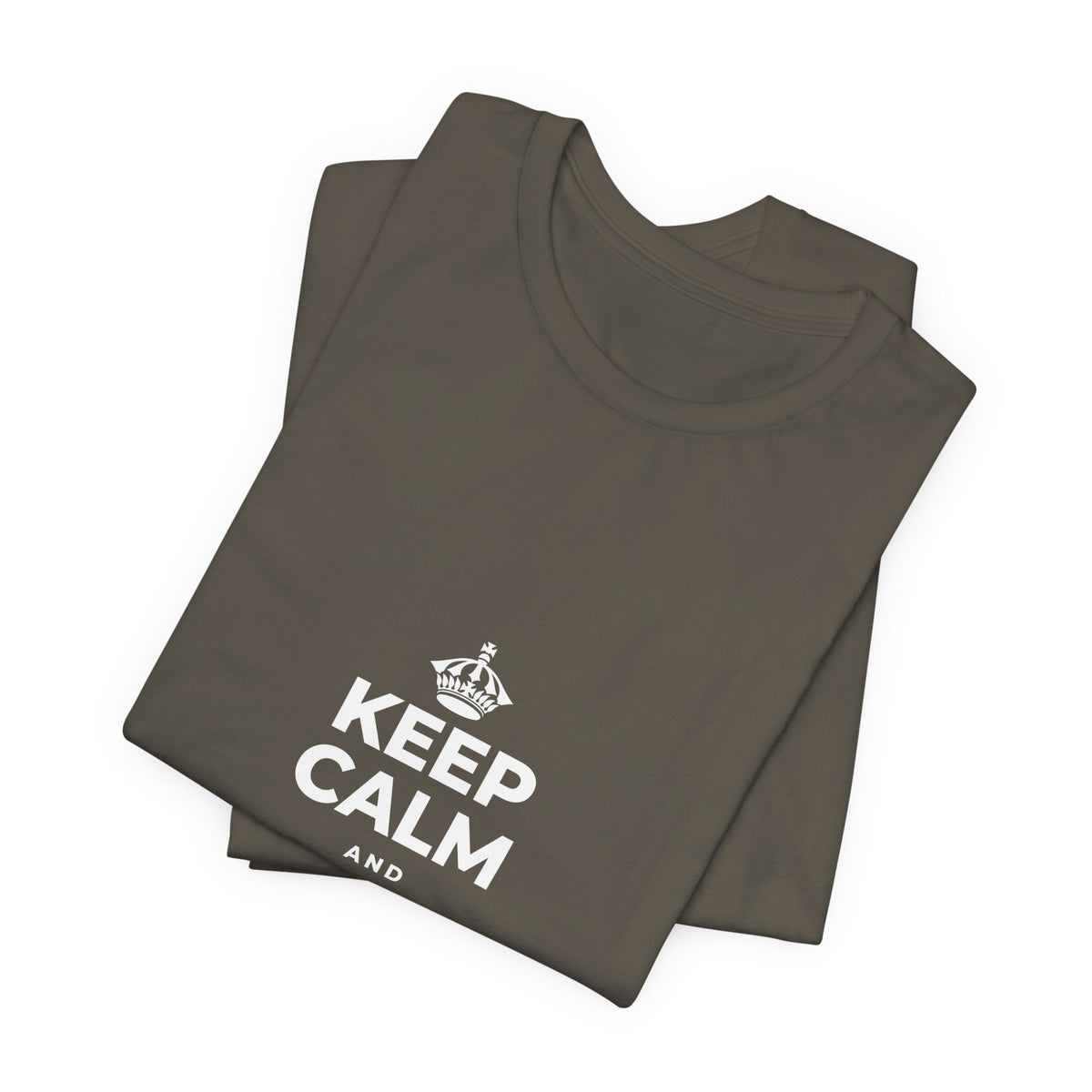 KEEP CALM AND STAY UNBOTHERED T-Shirt (White–Asphalt)