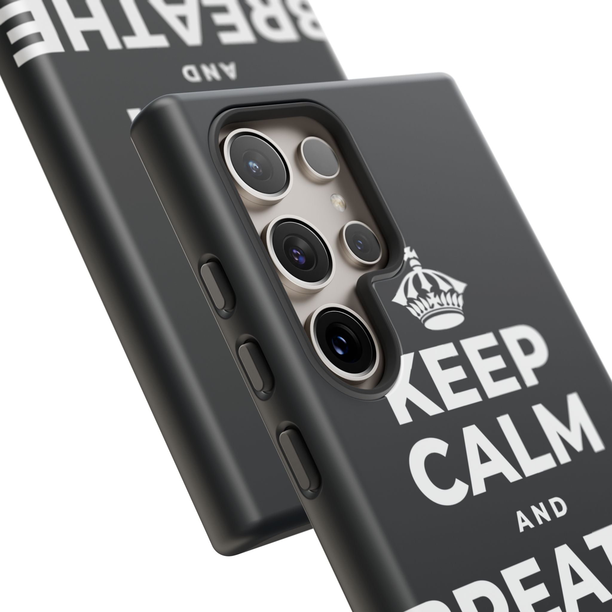 KEEP CALM AND BREATHE IN FOR FOUR Phone Case (Dark)
