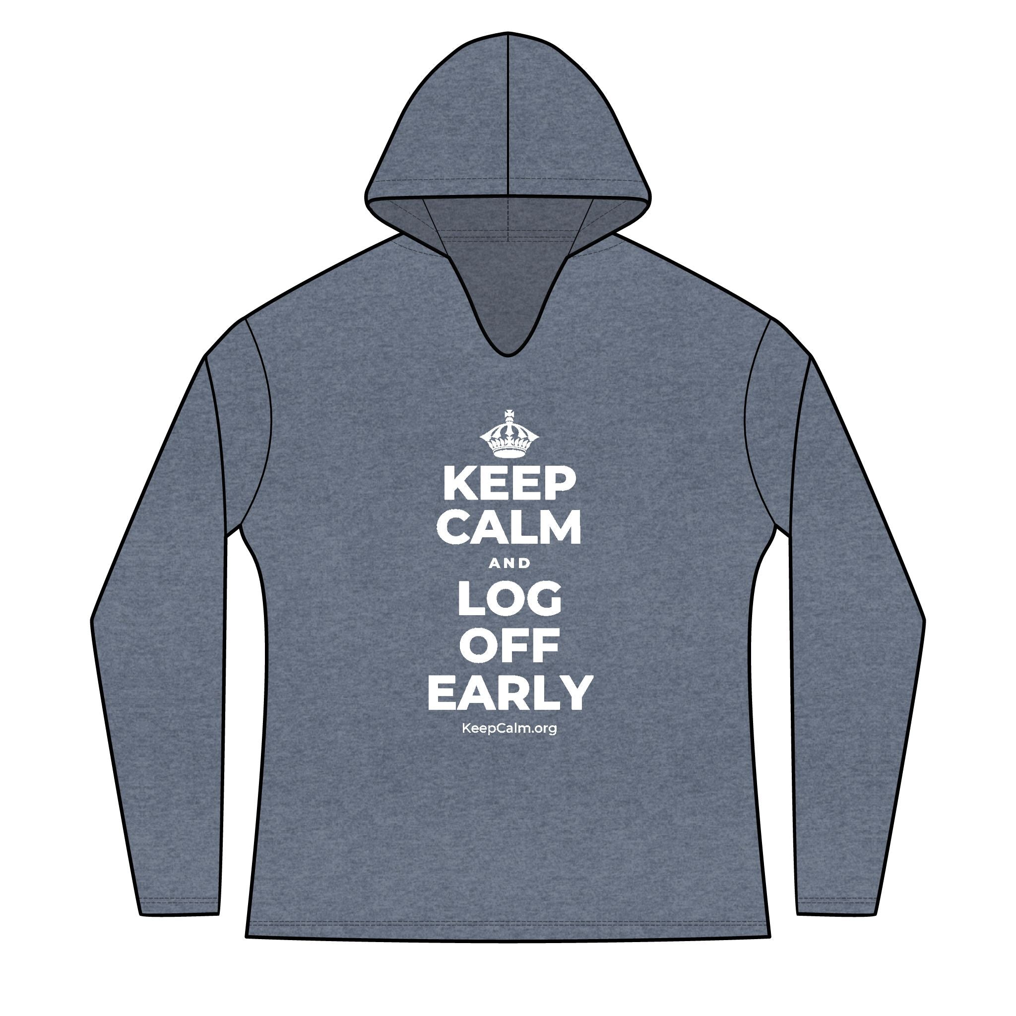 KEEP CALM AND LOG OFF EARLY Women's Long Sleeve Hoodie