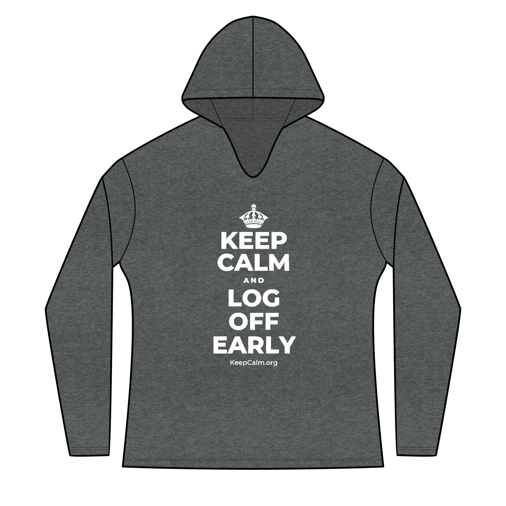 KEEP CALM AND LOG OFF EARLY Women's Long Sleeve Hoodie