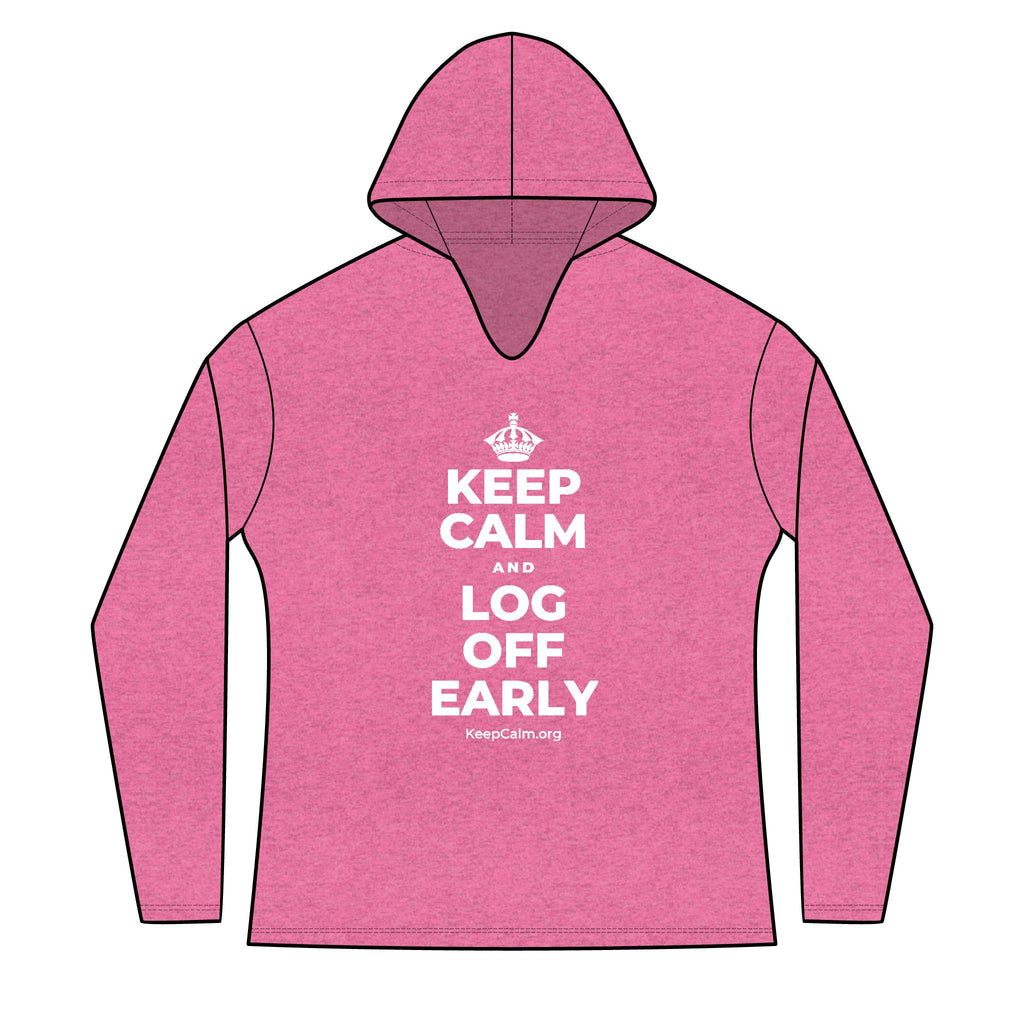 KEEP CALM AND LOG OFF EARLY Women's Long Sleeve Hoodie