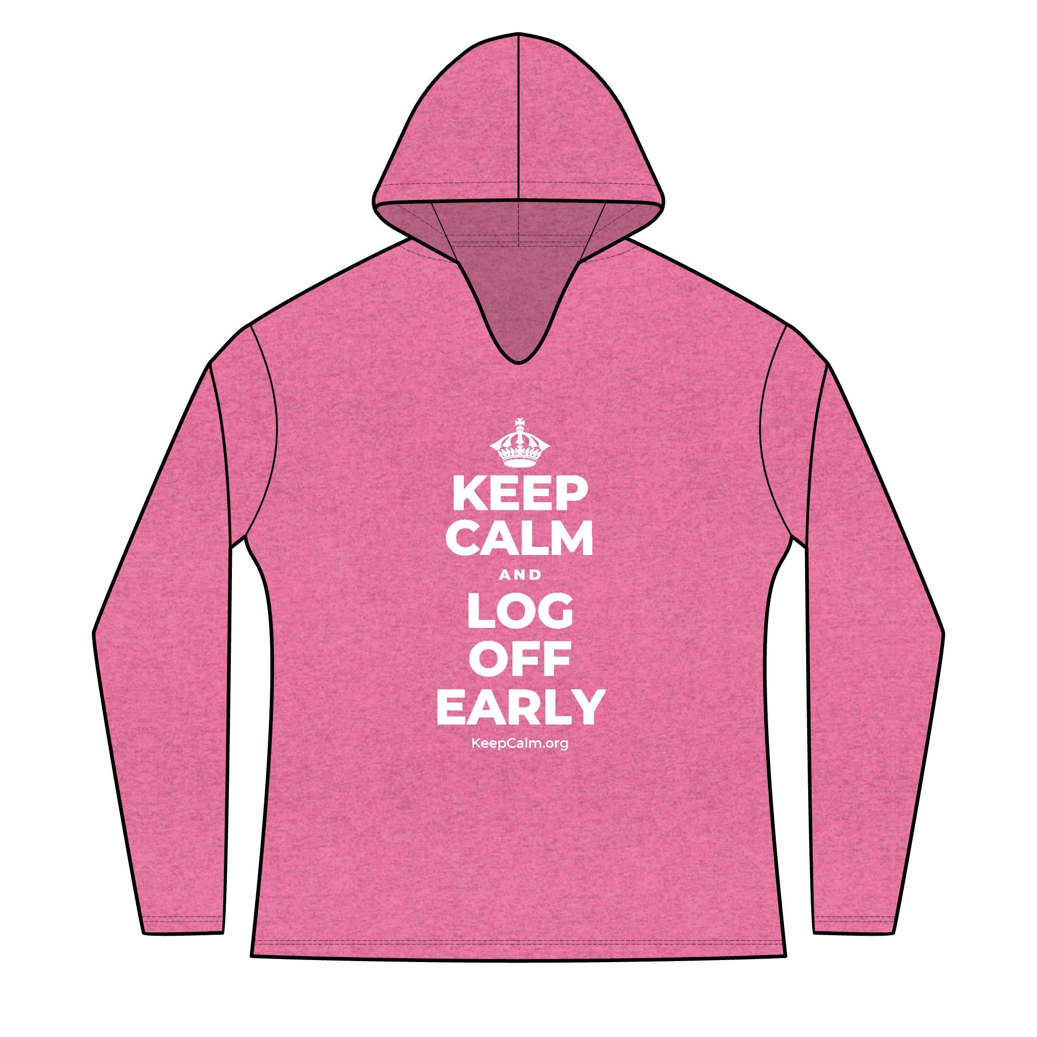 KEEP CALM AND LOG OFF EARLY Women's Long Sleeve Hoodie