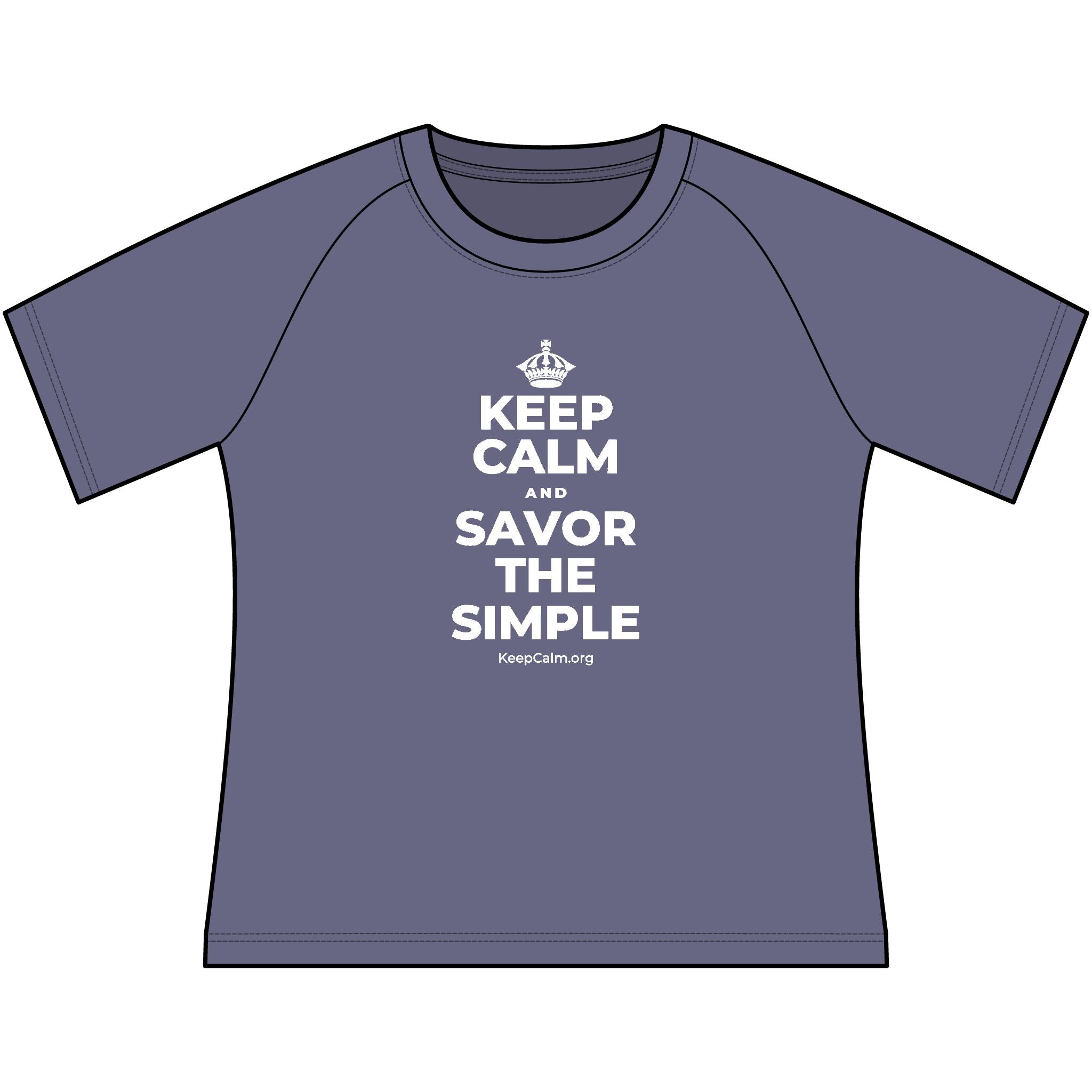 KEEP CALM AND SAVOR THE SIMPLE Women's Raglan Tee