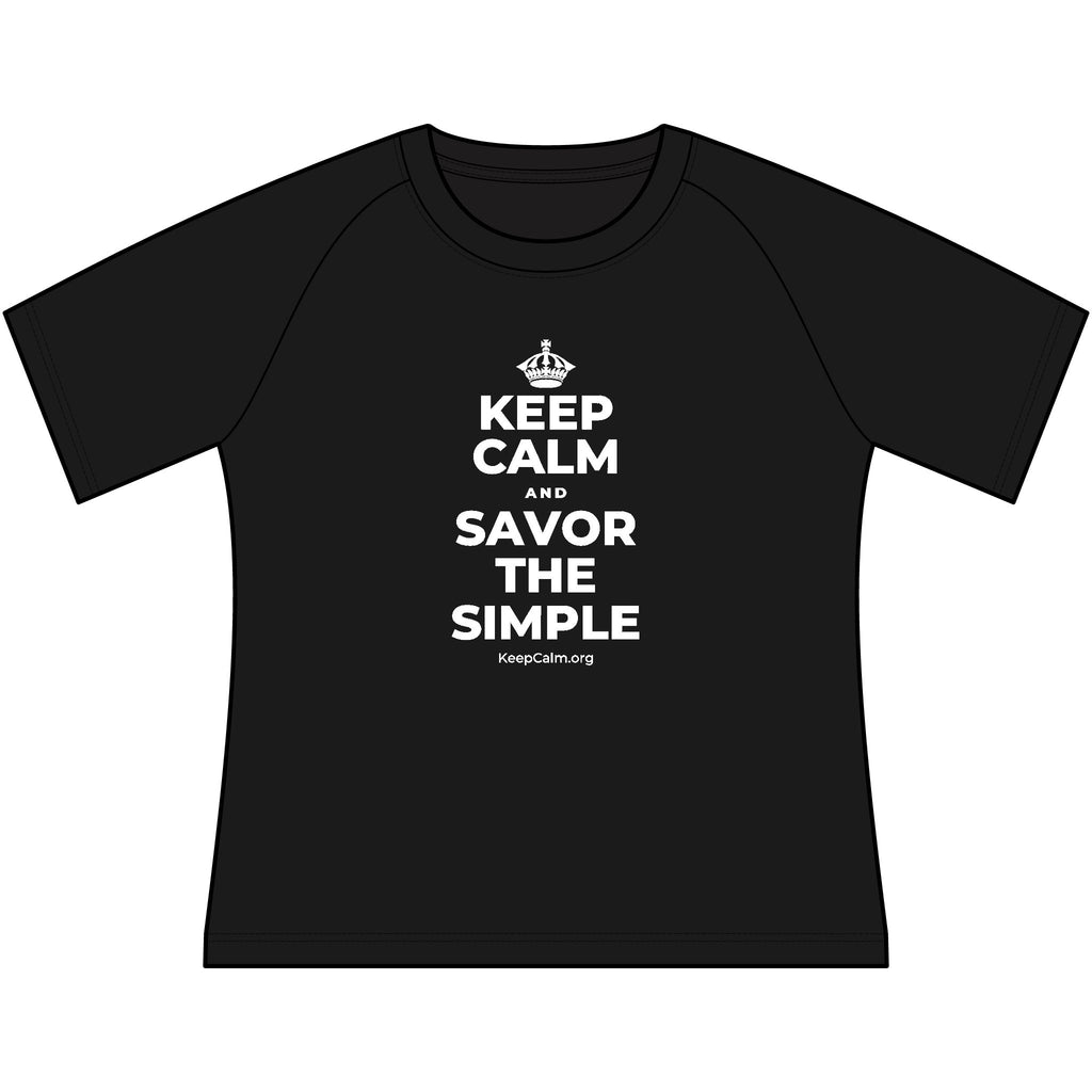 KEEP CALM AND SAVOR THE SIMPLE Women's Raglan Tee