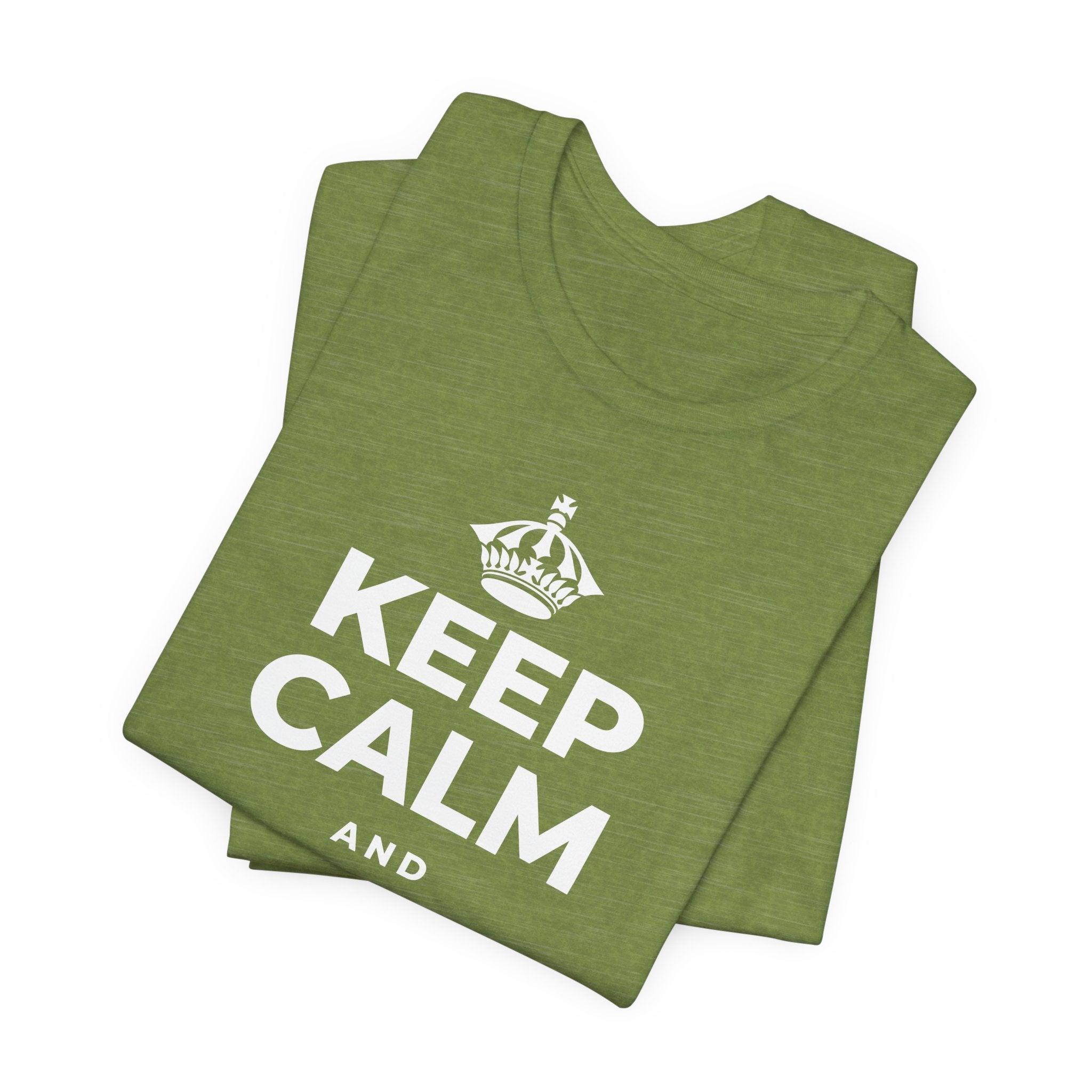 KEEP CALM AND UNCLENCH T-Shirt (Baby Blue–Silver)