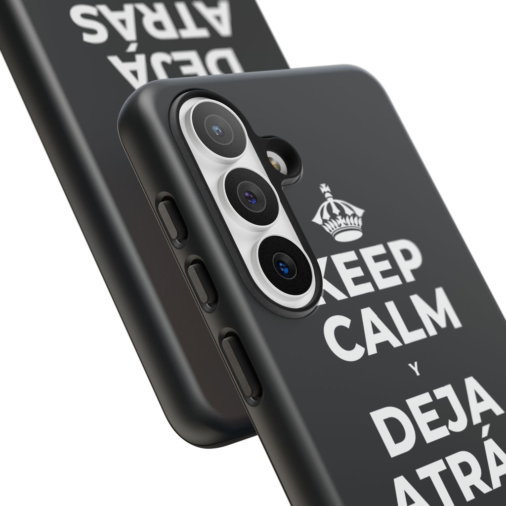 KEEP CALM Y DEJA ATRÁS LAS VIEJAS CARGAS Phone Case (Dark)