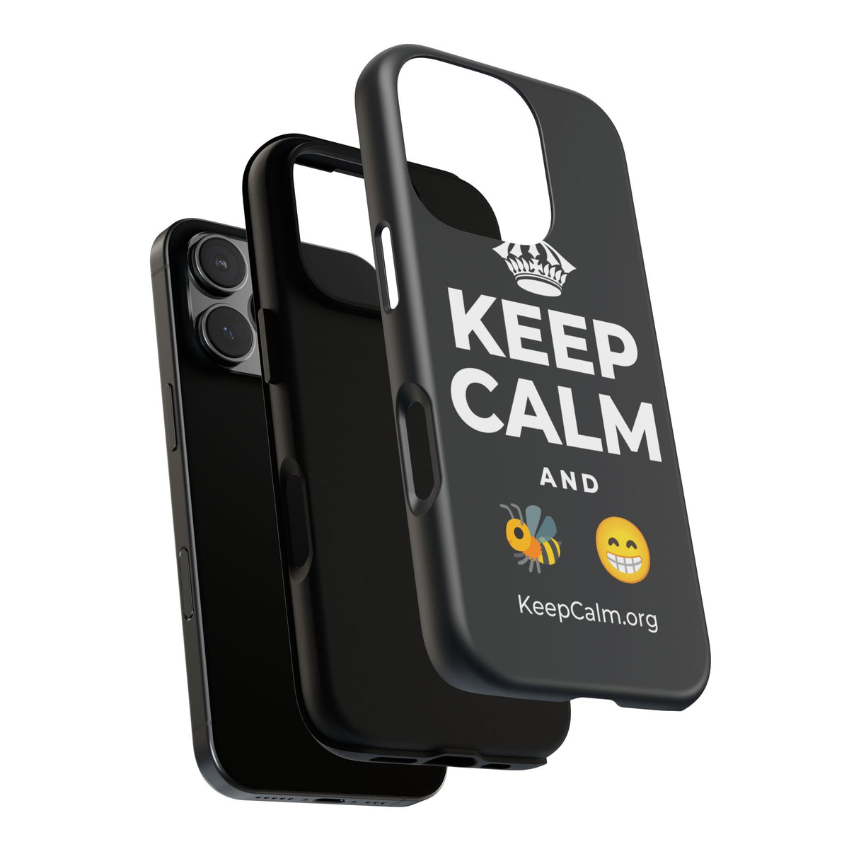 KEEP CALM AND BEE HAPPY Phone Case (Dark)
