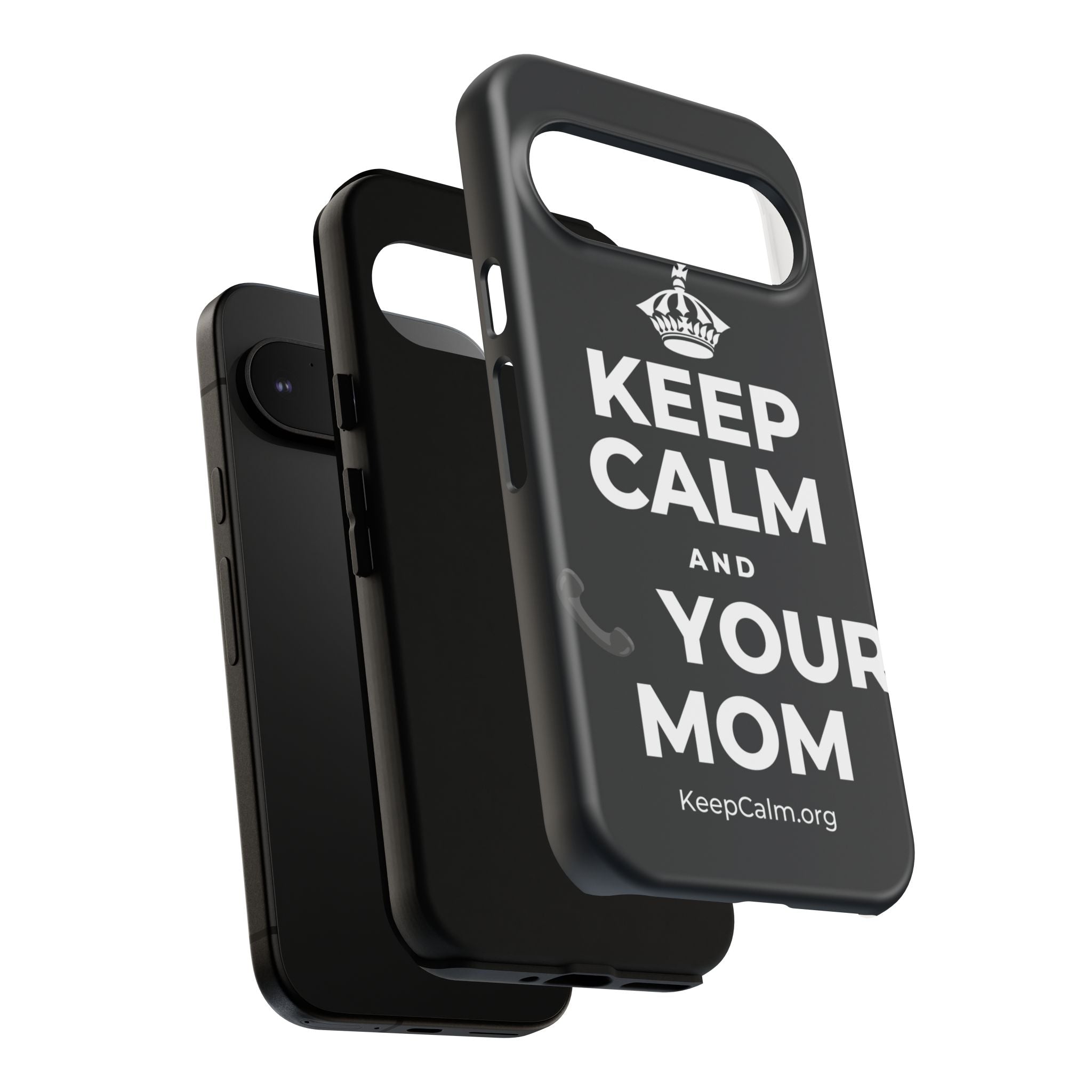 KEEP CALM AND 📞 YOUR MOM Phone Case (Dark)
