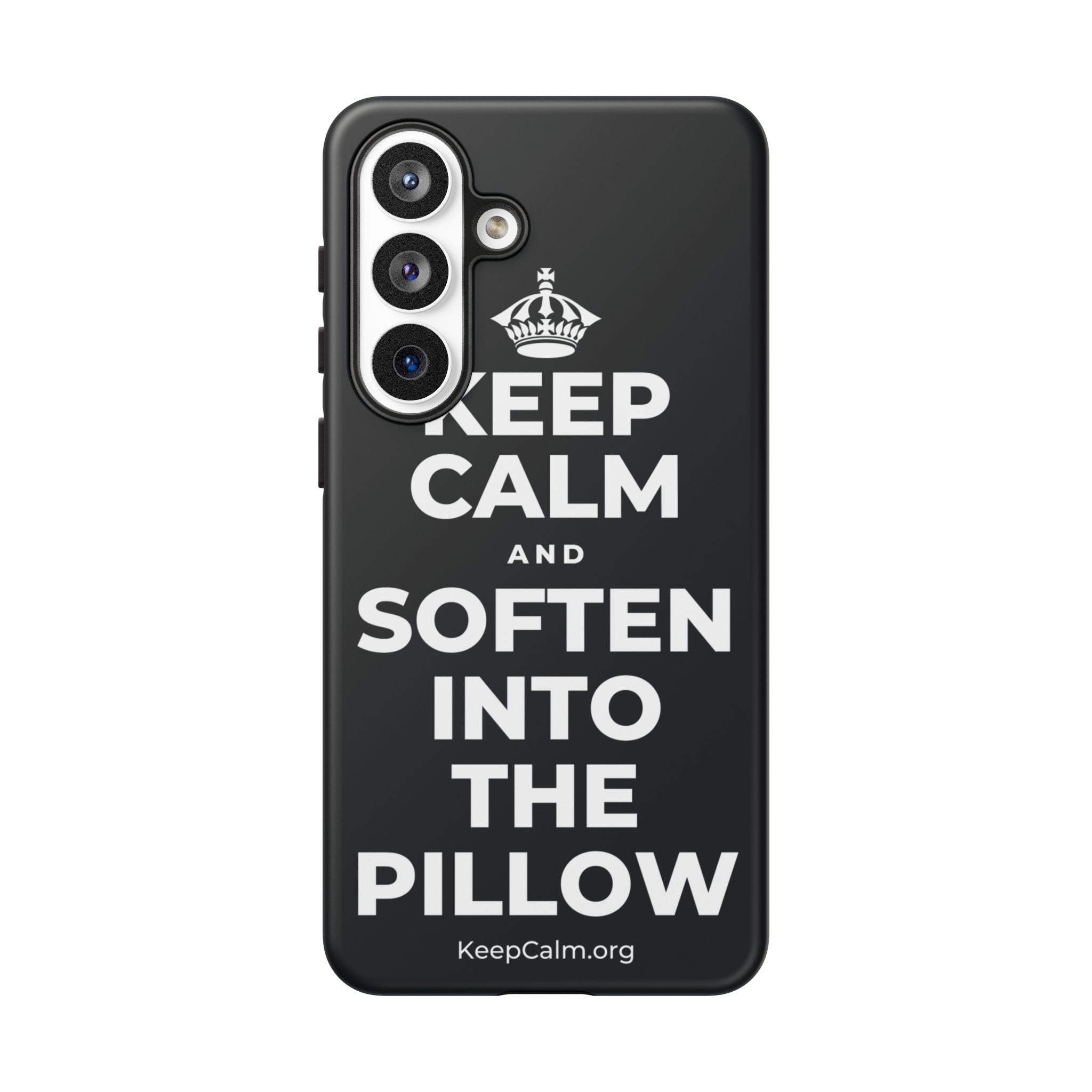 KEEP CALM AND SOFTEN INTO THE PILLOW Phone Case (Dark)