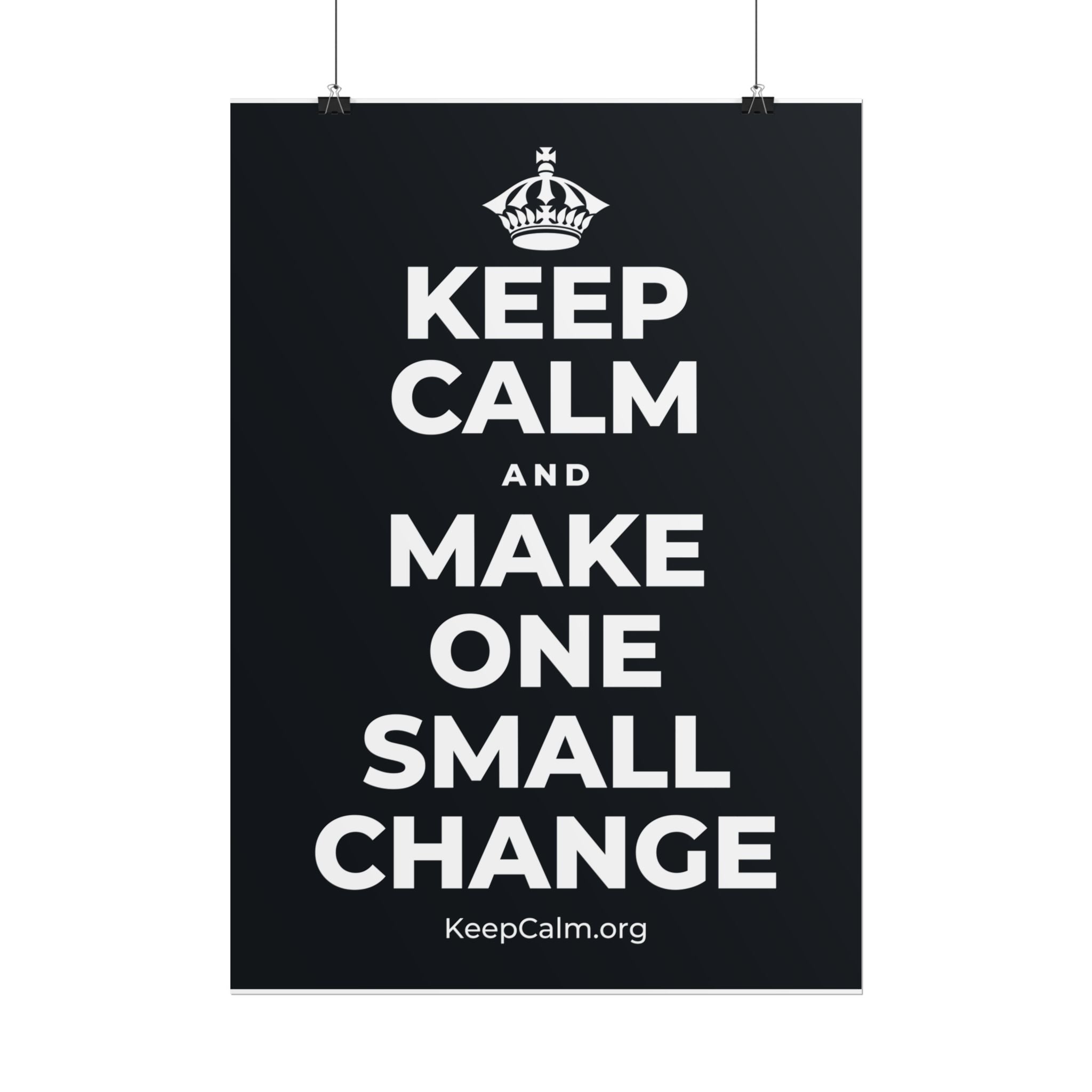 KEEP CALM AND MAKE ONE SMALL CHANGE Poster (Dark)