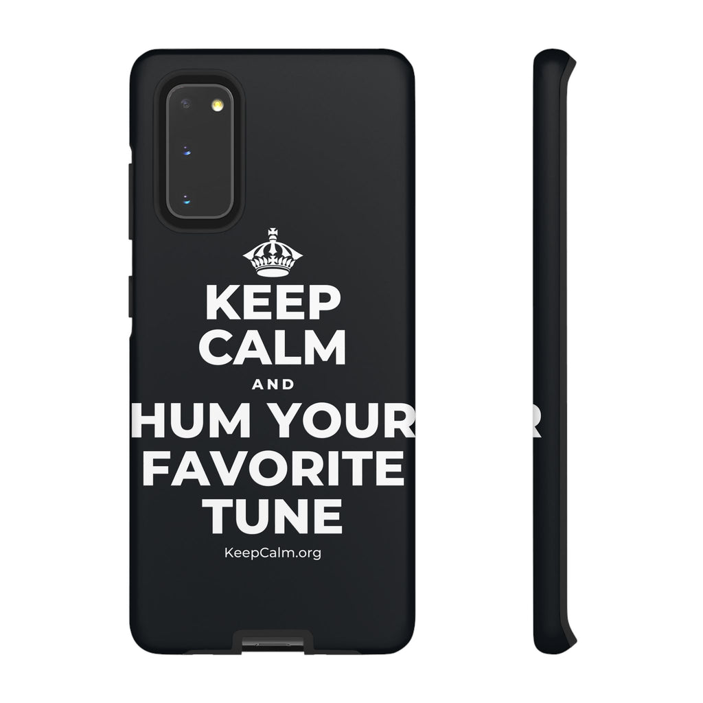 KEEP CALM AND HUM YOUR FAVORITE TUNE Phone Case (Dark)