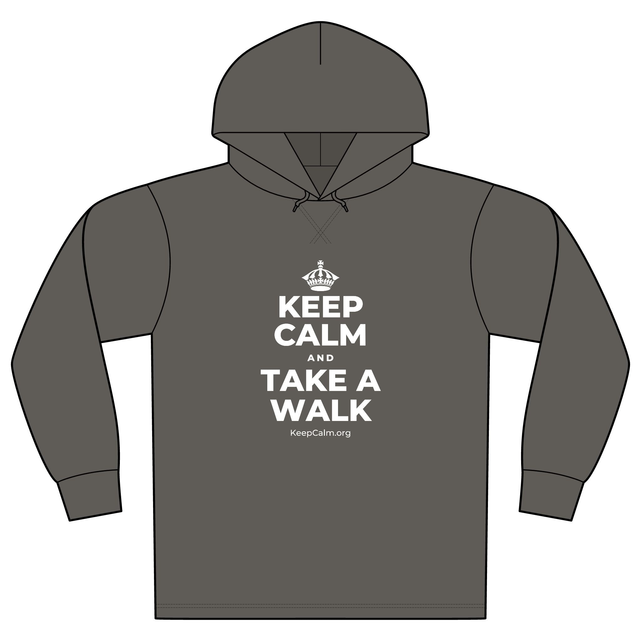 KEEP CALM AND TAKE A WALK Organic Hoodie Tee