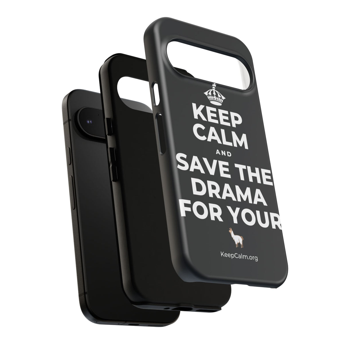 KEEP CALM AND SAVE THE DRAMA FOR YOUR 🦙 Phone Case (Dark)