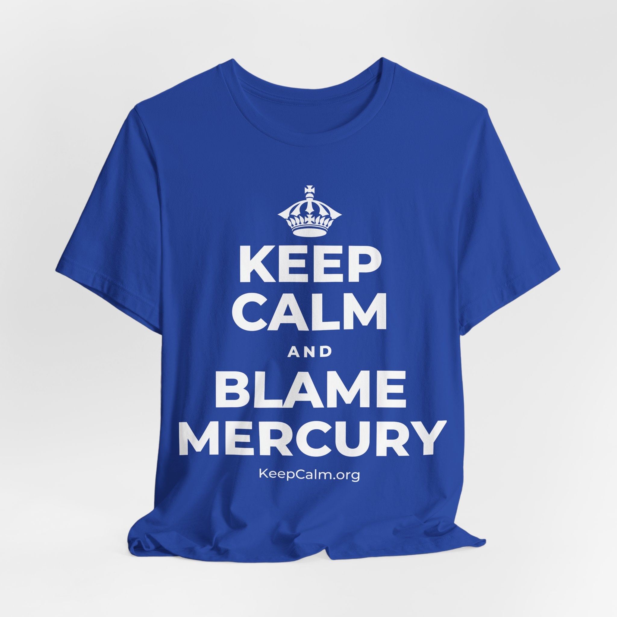 KEEP CALM AND BLAME MERCURY T-Shirt (Soft Cream–Heather Mauve)