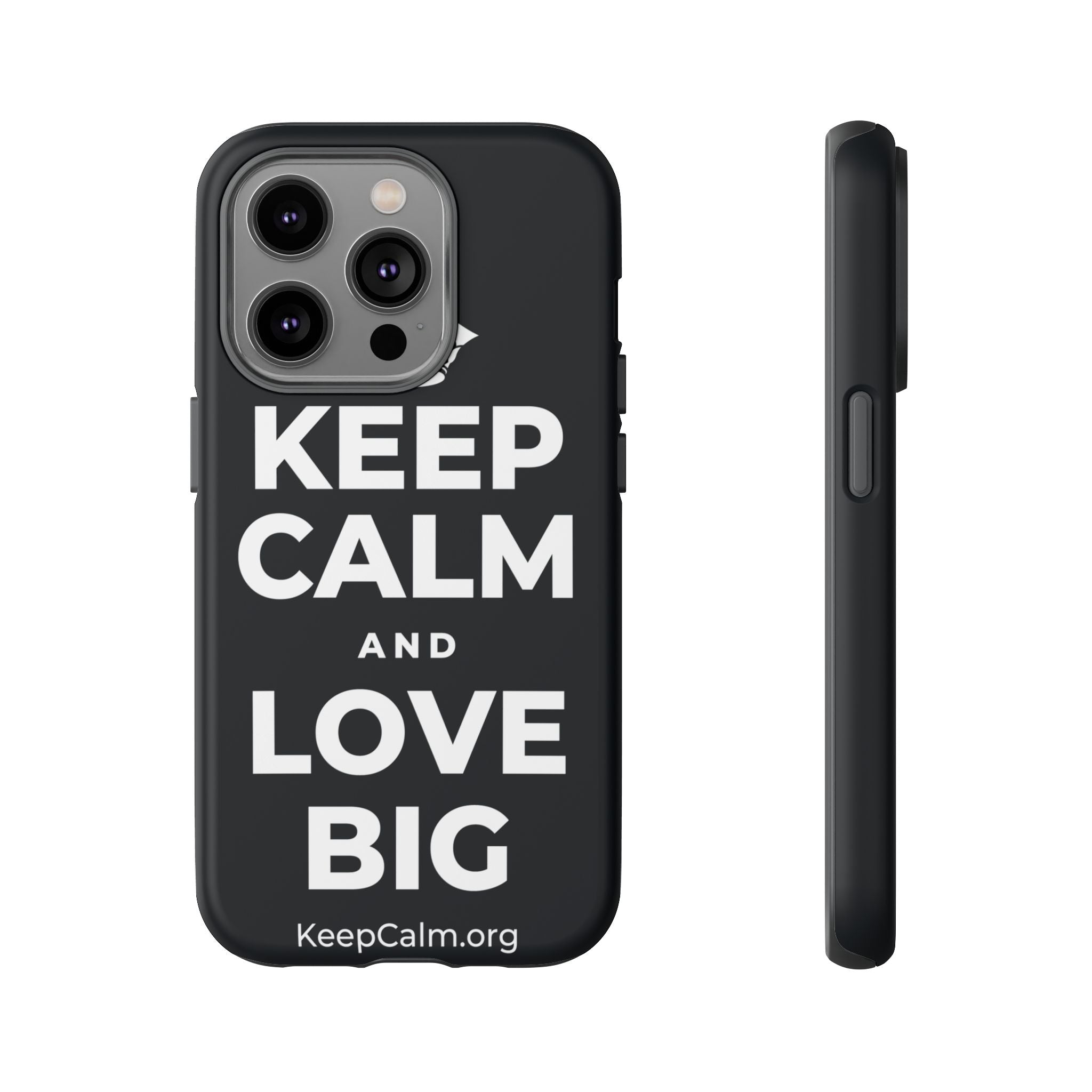 KEEP CALM AND LOVE BIG Phone Case (Dark)