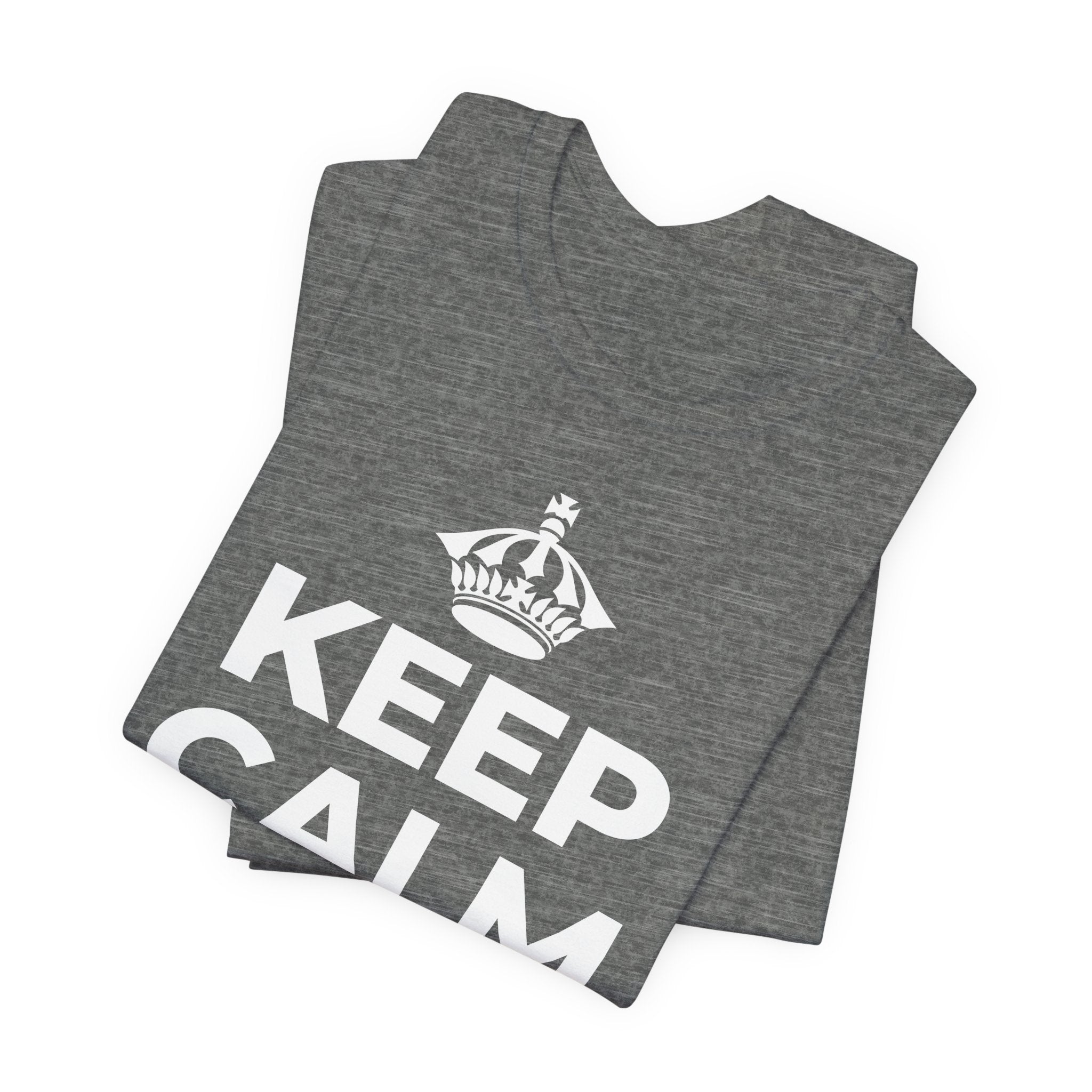 KEEP CALM AND முழு வாரத்தையும் பயன்படுத்துங்கள் T-Shirt (Baby Blue–Silver)