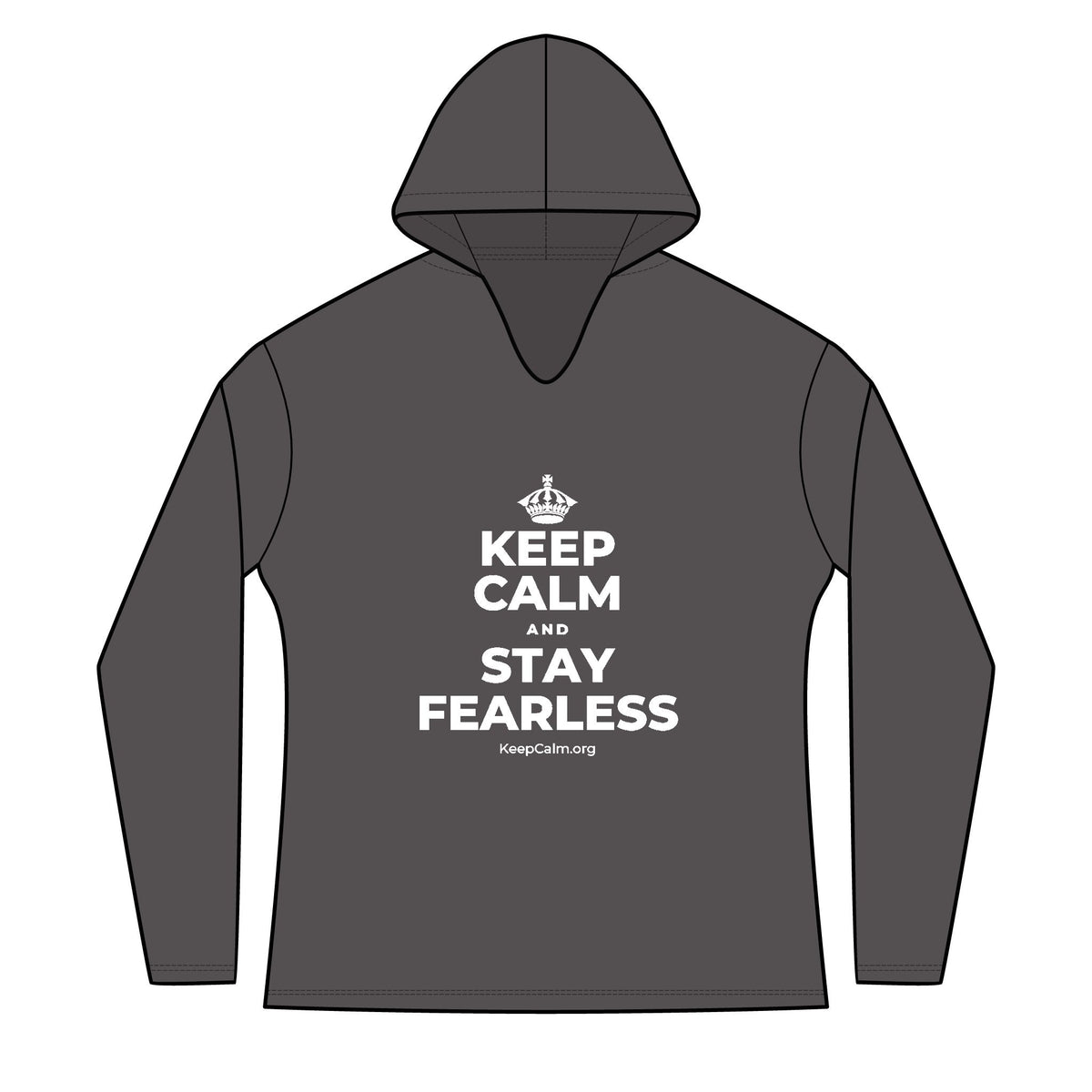 KEEP CALM AND STAY FEARLESS Women's Long Sleeve Hoodie