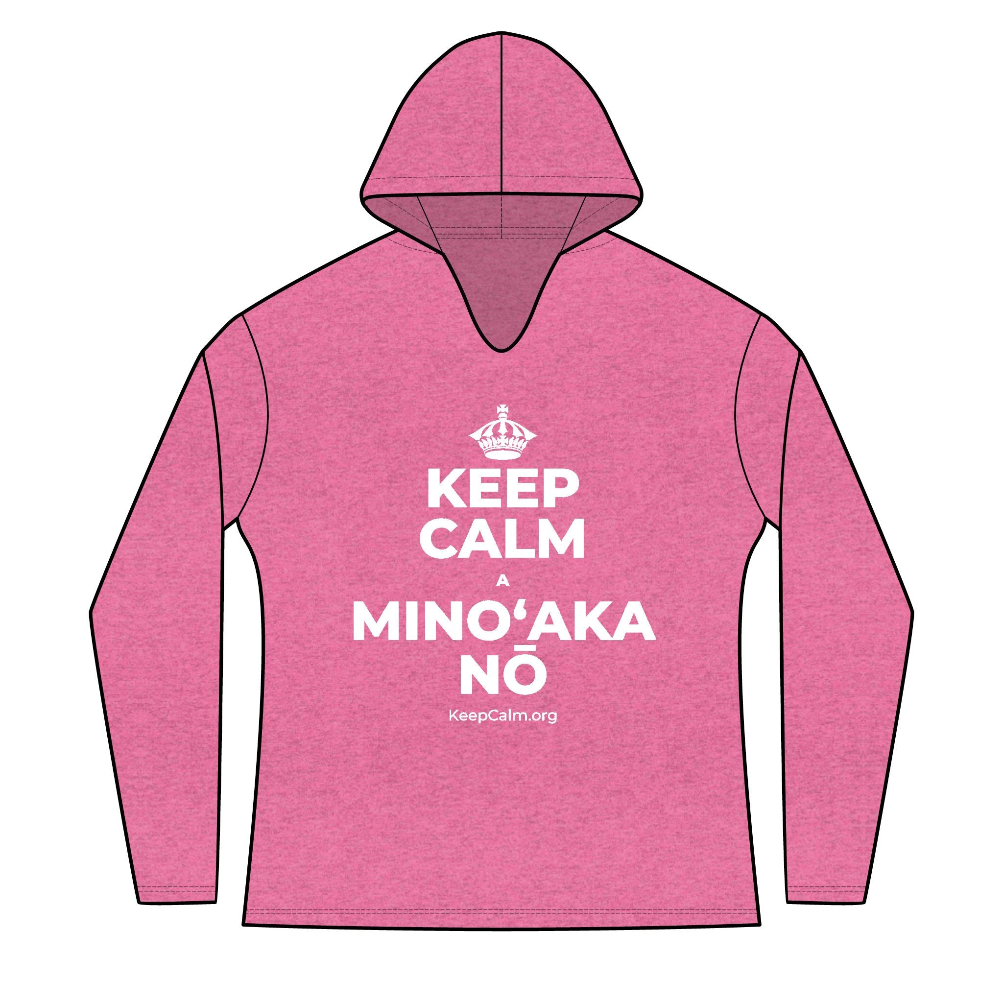 KEEP CALM A MINOʻAKA NŌ Women's Long Sleeve Hoodie
