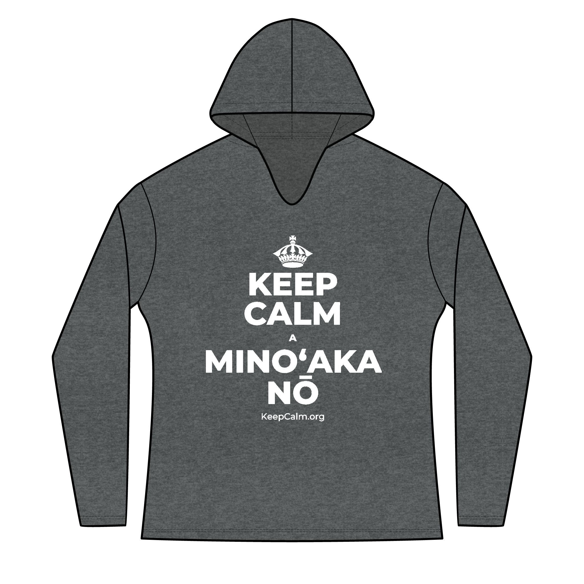 KEEP CALM A MINOʻAKA NŌ Women's Long Sleeve Hoodie
