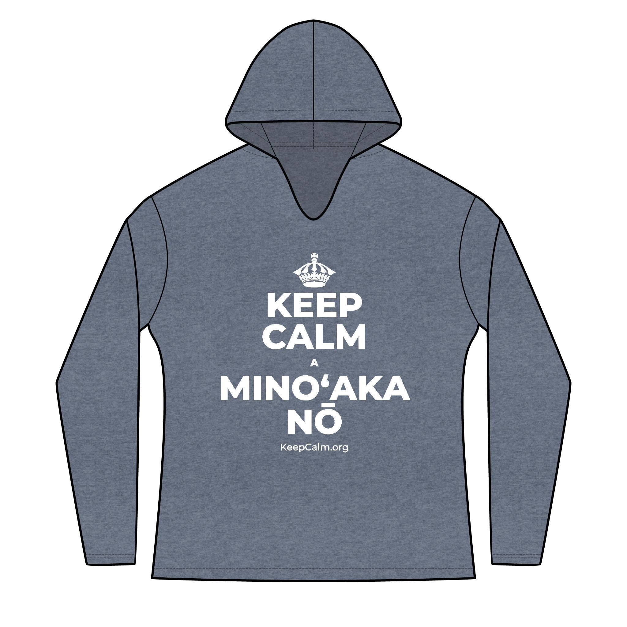 KEEP CALM A MINOʻAKA NŌ Women's Long Sleeve Hoodie