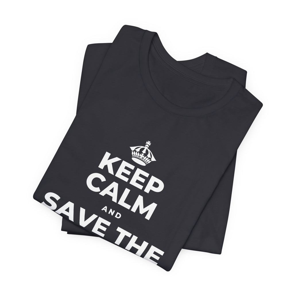 KEEP CALM AND SAVE THE DRAMA FOR YOUR 🦙 T-Shirt (Baby Blue–Silver)