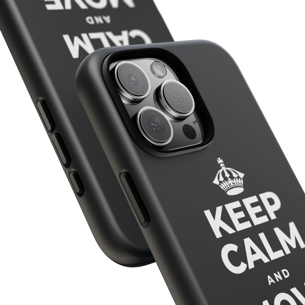 KEEP CALM AND MOVE FORWARD Phone Case (Dark)