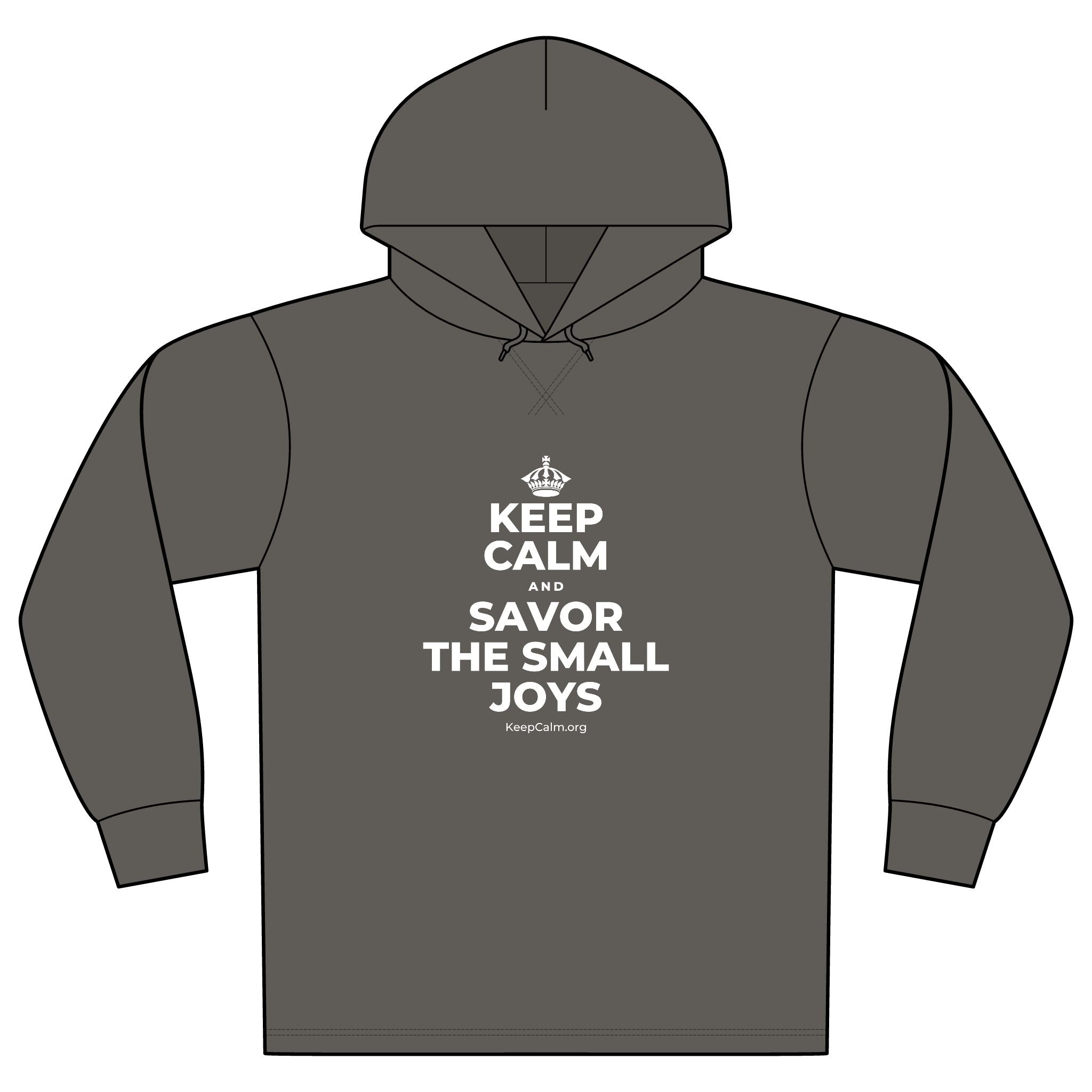 KEEP CALM AND SAVOR THE SMALL JOYS Organic Hoodie Tee