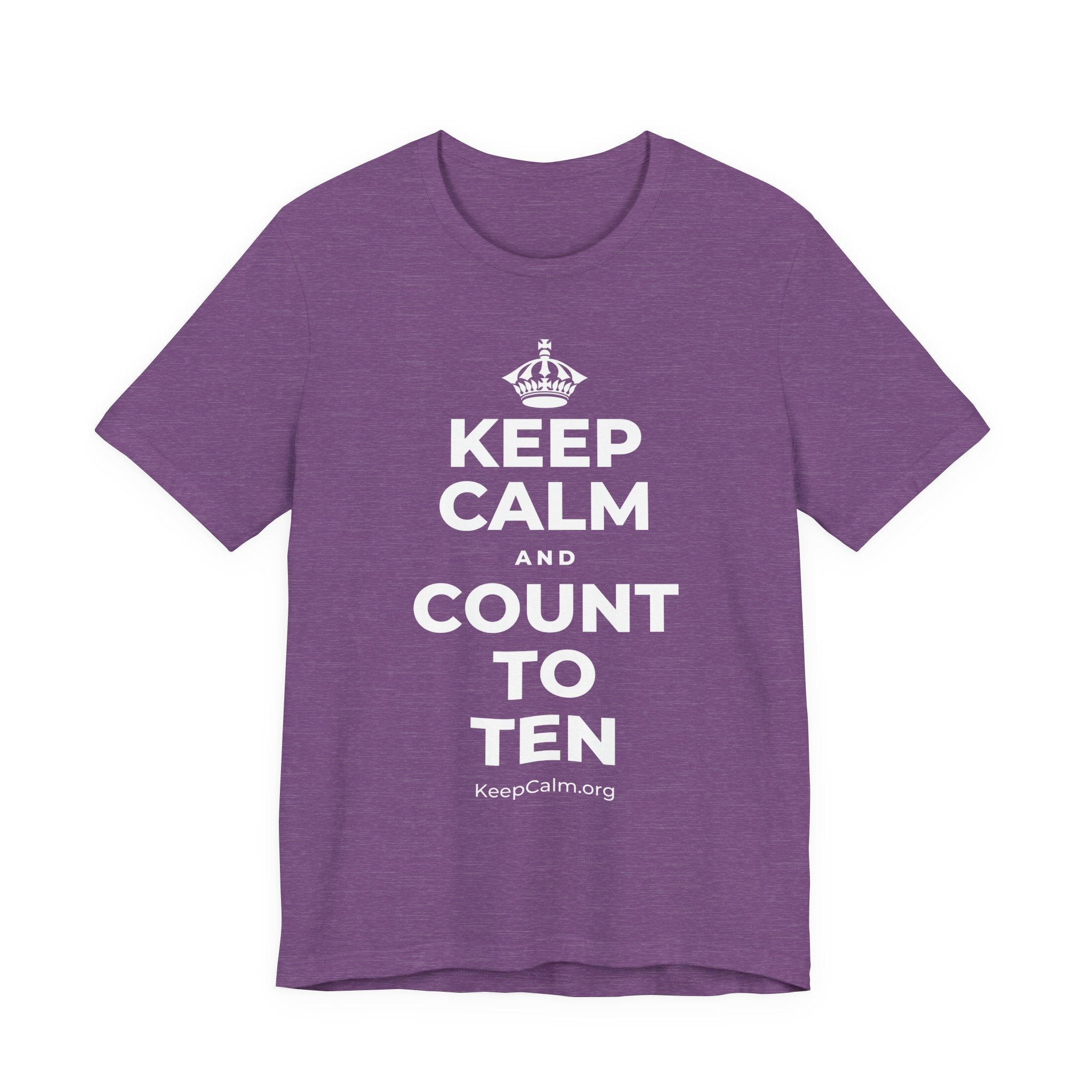 KEEP CALM AND COUNT TO TEN T-Shirt (Baby Blue–Silver)