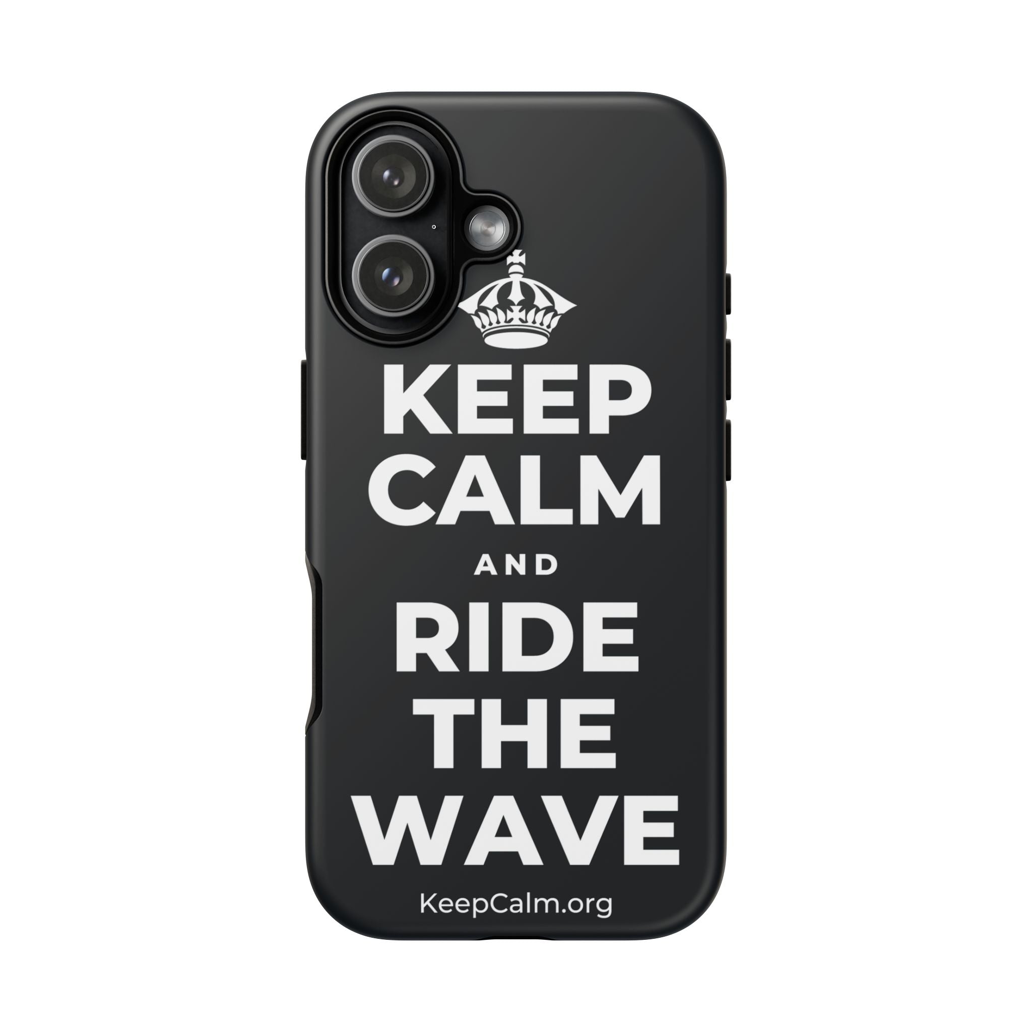 KEEP CALM AND RIDE THE WAVE Phone Case (Dark)