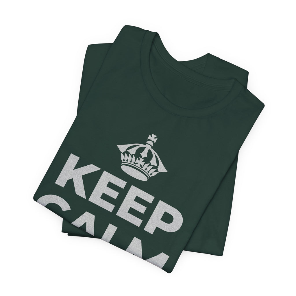 KEEP CALM AND 相信好事正在路上 T-Shirt (White–Asphalt)