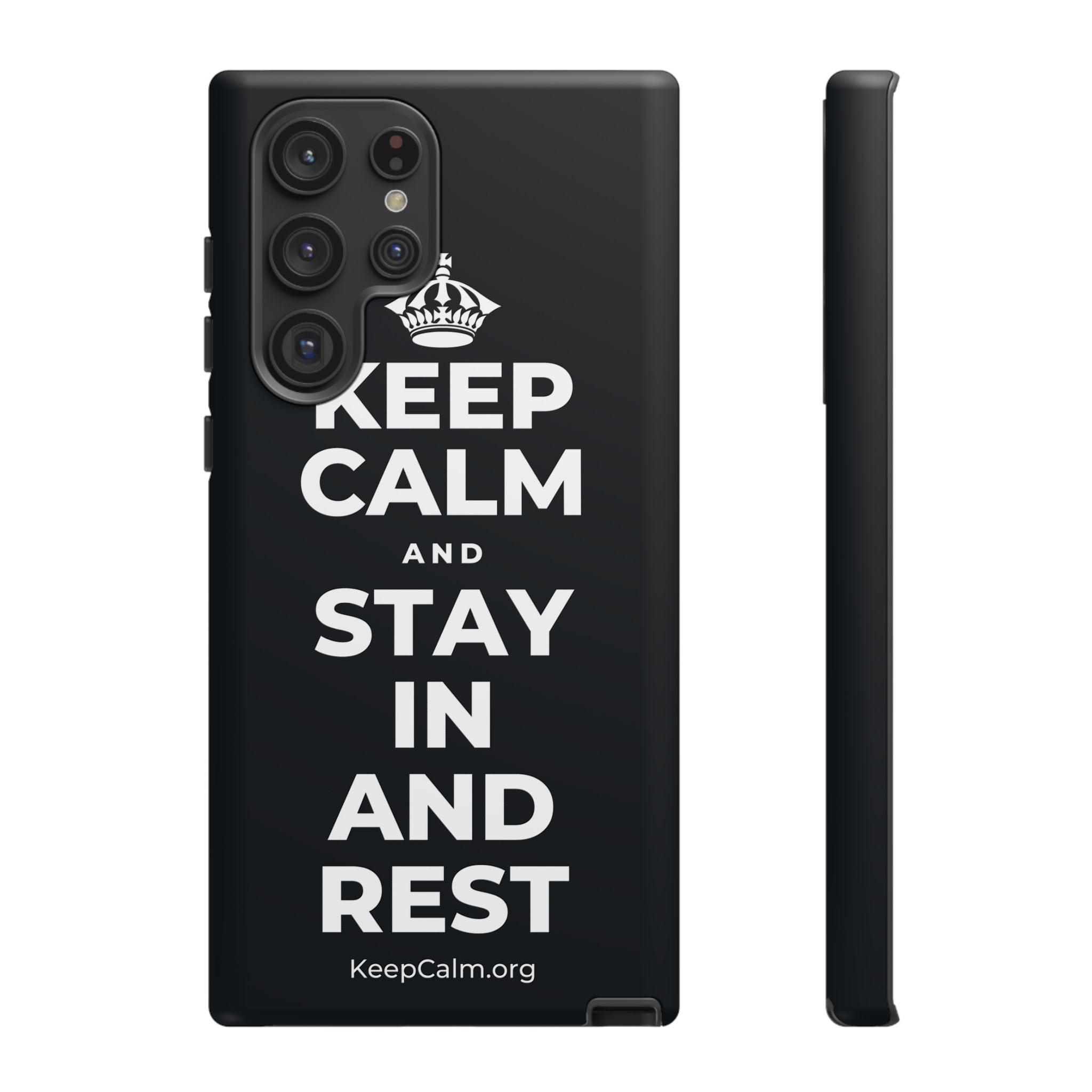 KEEP CALM AND STAY IN AND REST Phone Case (Dark)
