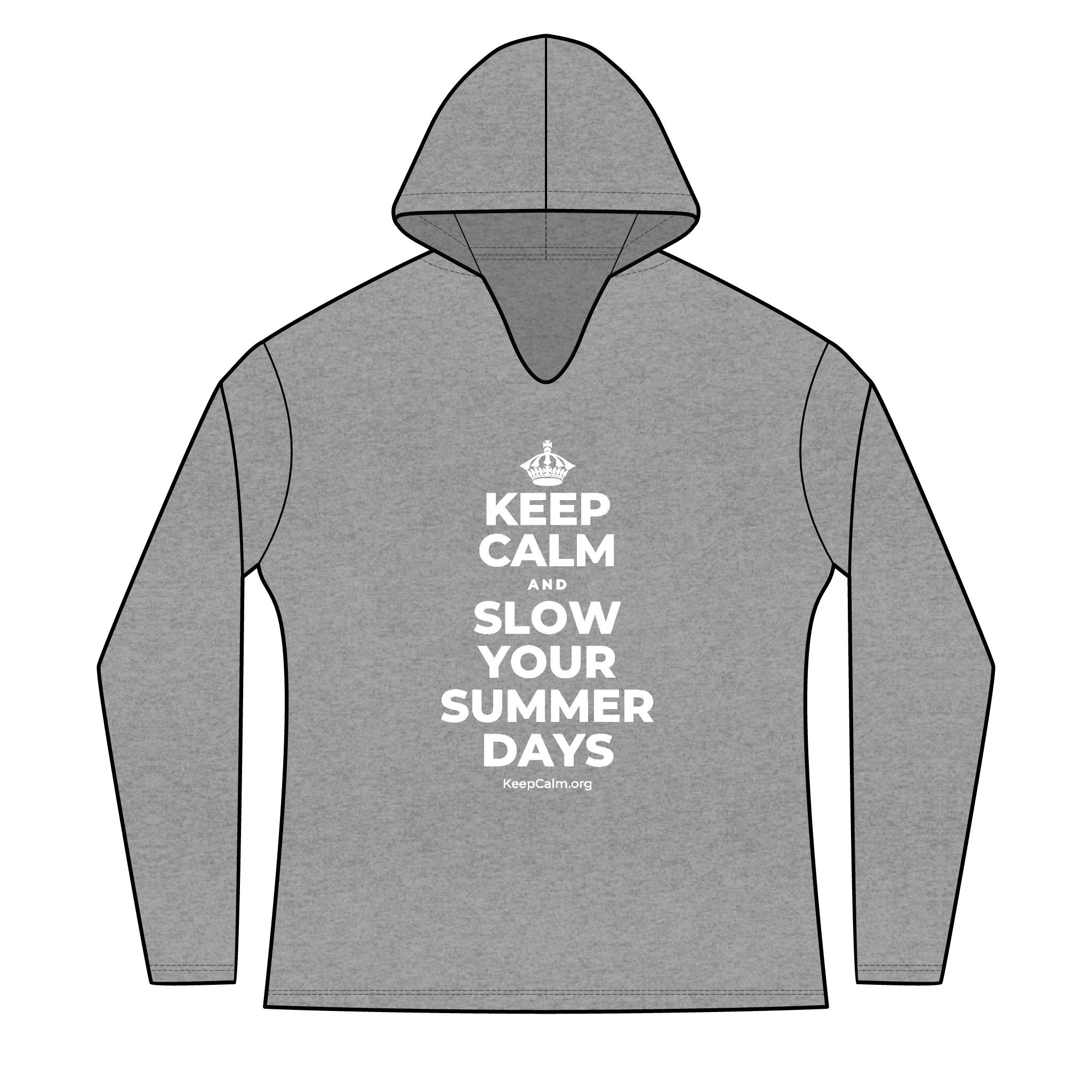 KEEP CALM AND SLOW YOUR SUMMER DAYS Women's Long Sleeve Hoodie