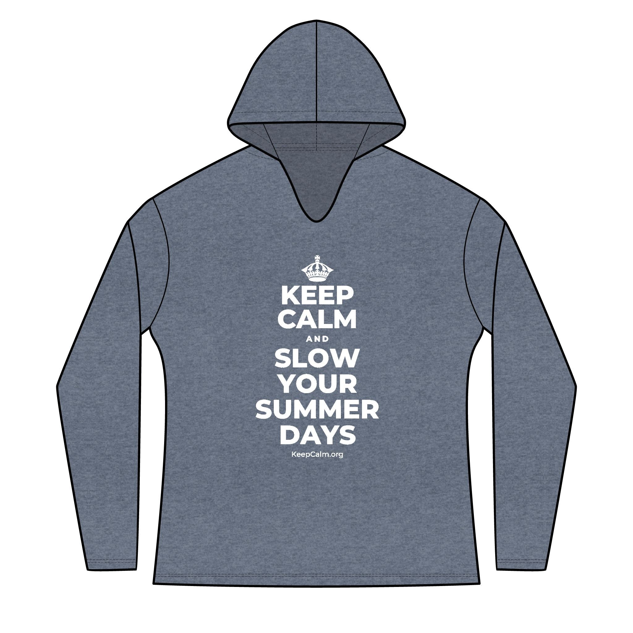 KEEP CALM AND SLOW YOUR SUMMER DAYS Women's Long Sleeve Hoodie