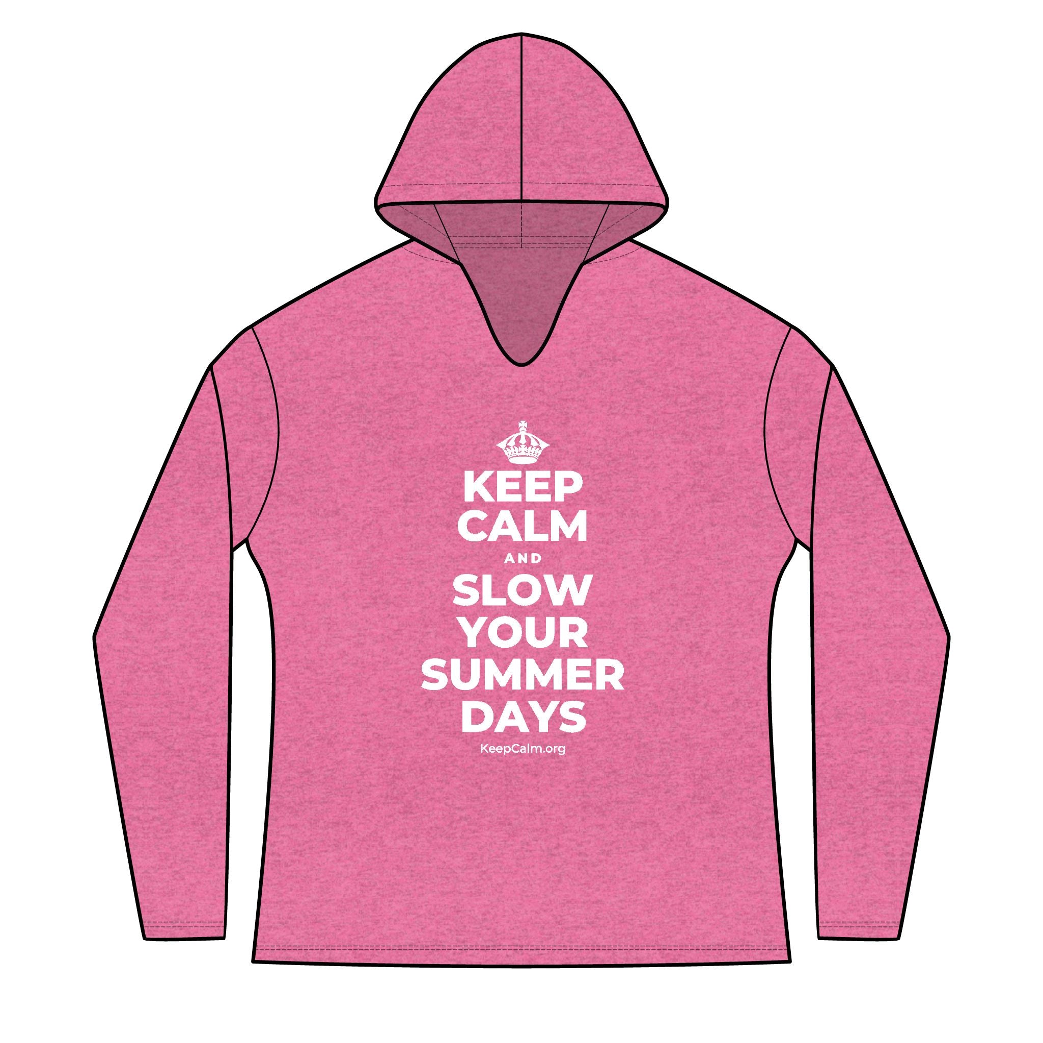 KEEP CALM AND SLOW YOUR SUMMER DAYS Women's Long Sleeve Hoodie