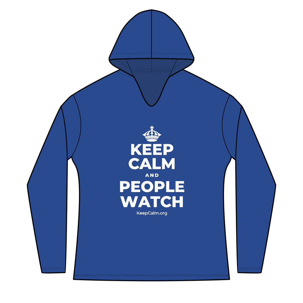 KEEP CALM AND PEOPLE WATCH Women's Long Sleeve Hoodie